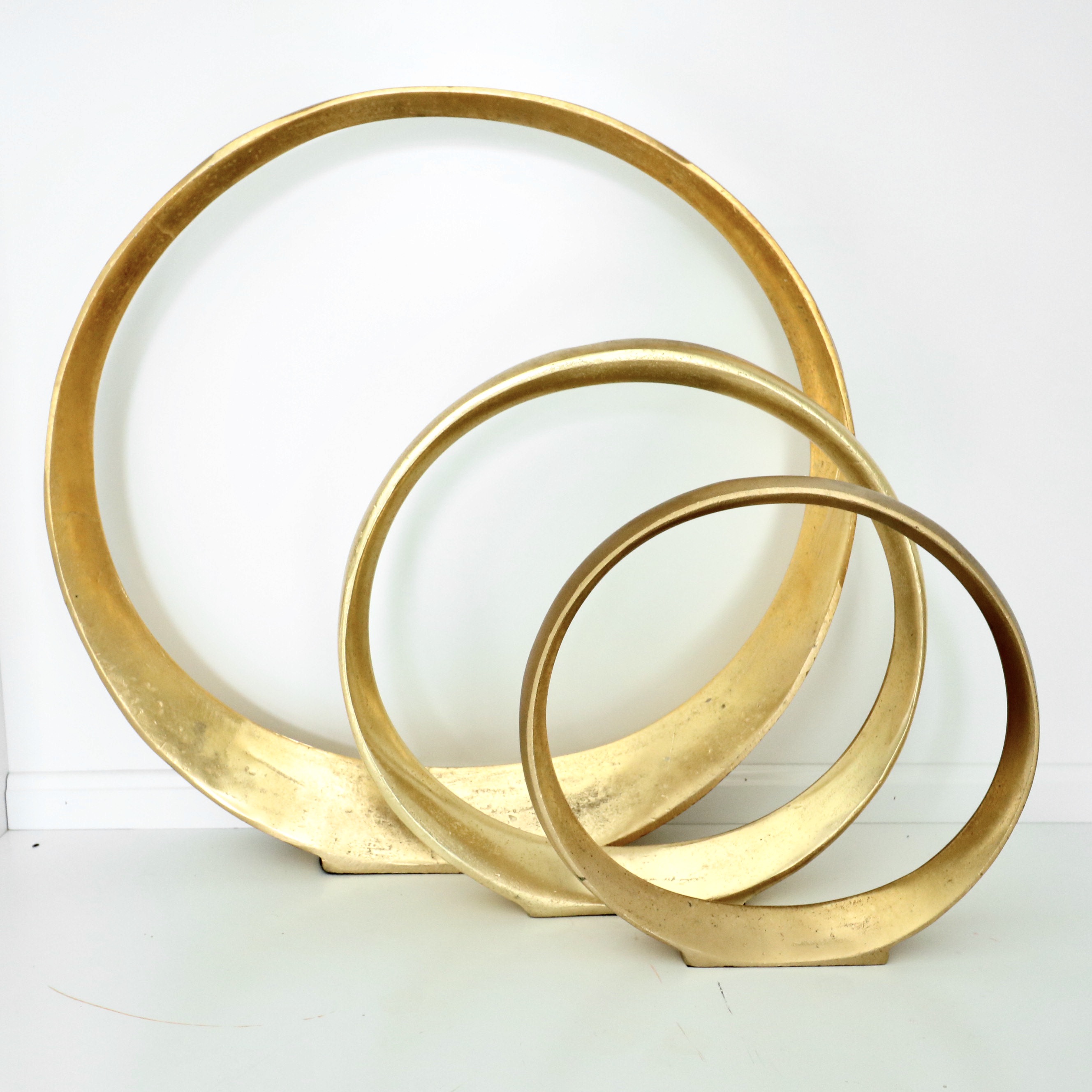 Uttermost "Jimena" Metal Ring Sculptures and Elk Home "Hurst" Mango Boxes