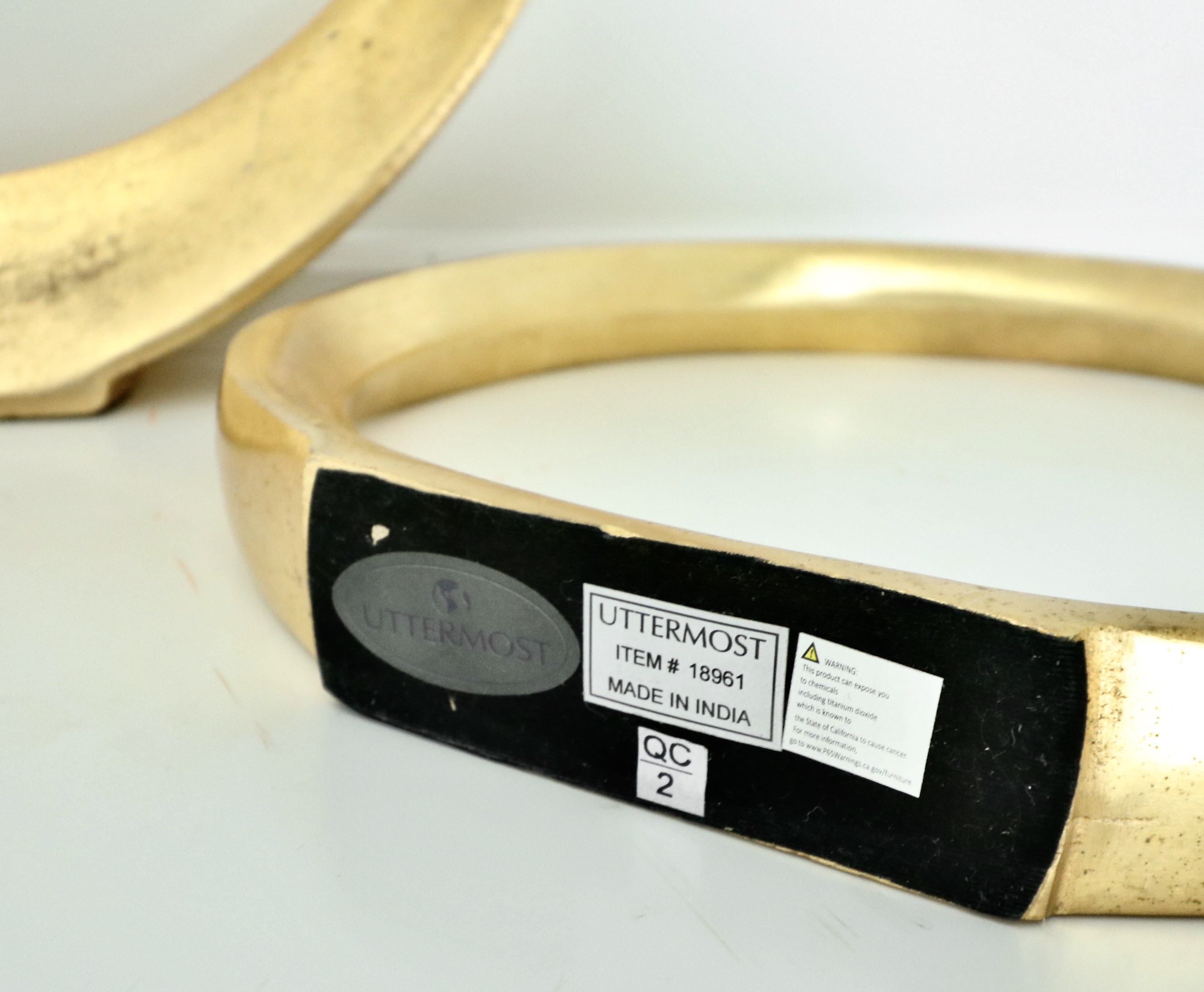 Uttermost "Jimena" Metal Ring Sculptures and Elk Home "Hurst" Mango Boxes