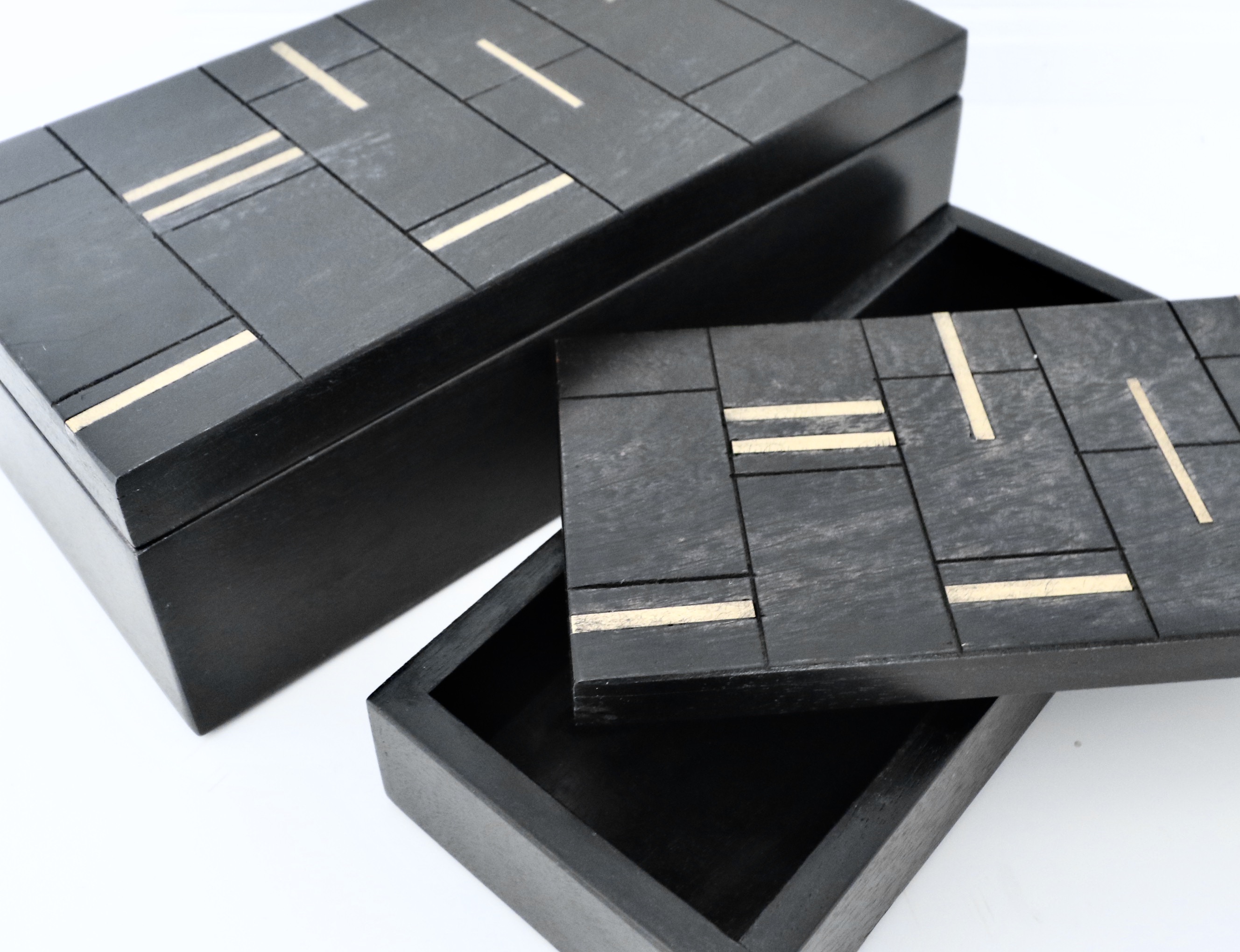 Uttermost "Jimena" Metal Ring Sculptures and Elk Home "Hurst" Mango Boxes