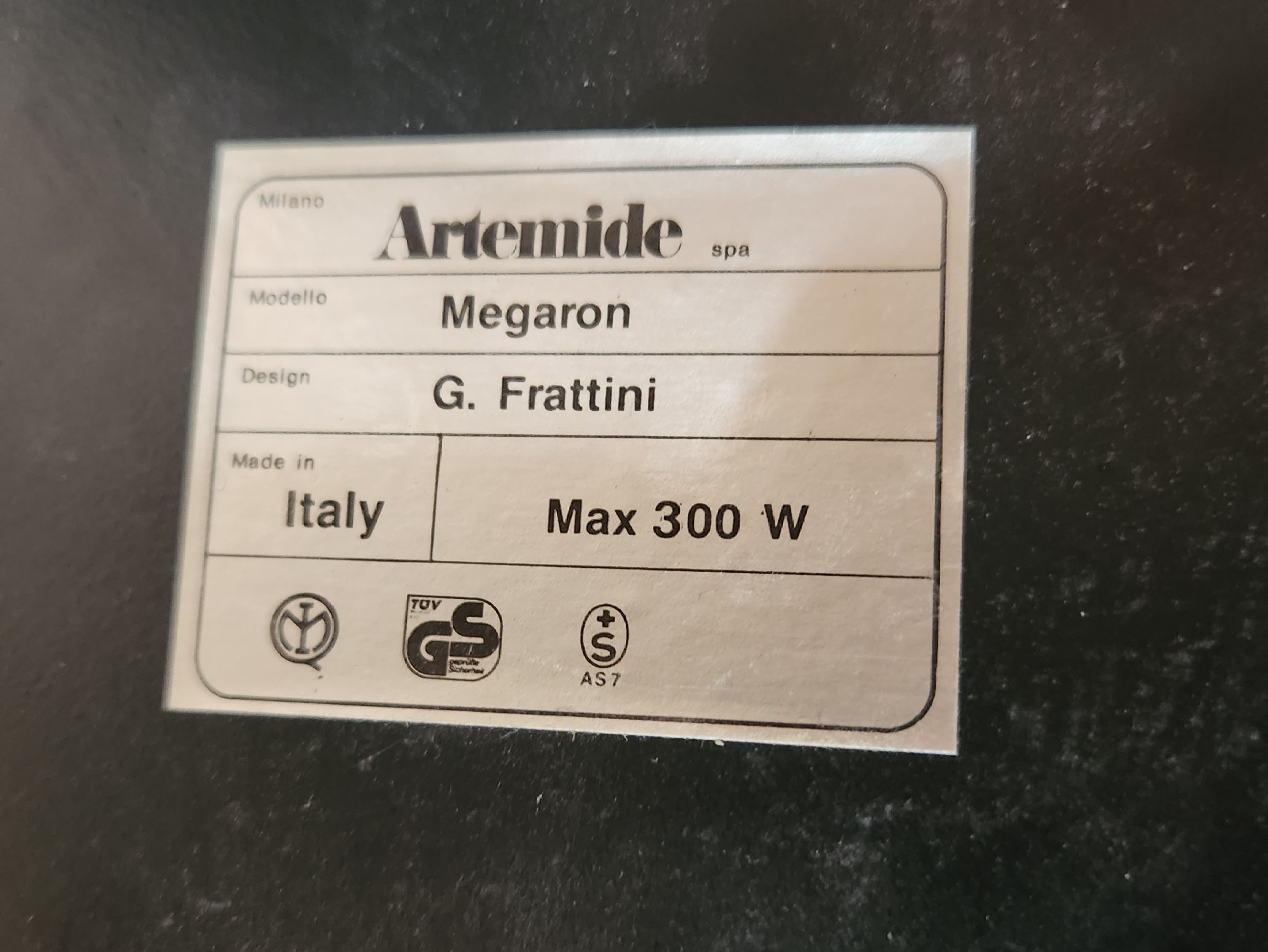 Italian Modern Gianfranco Frattini for Artemide "Megaron" Floor Lamp, Vintage