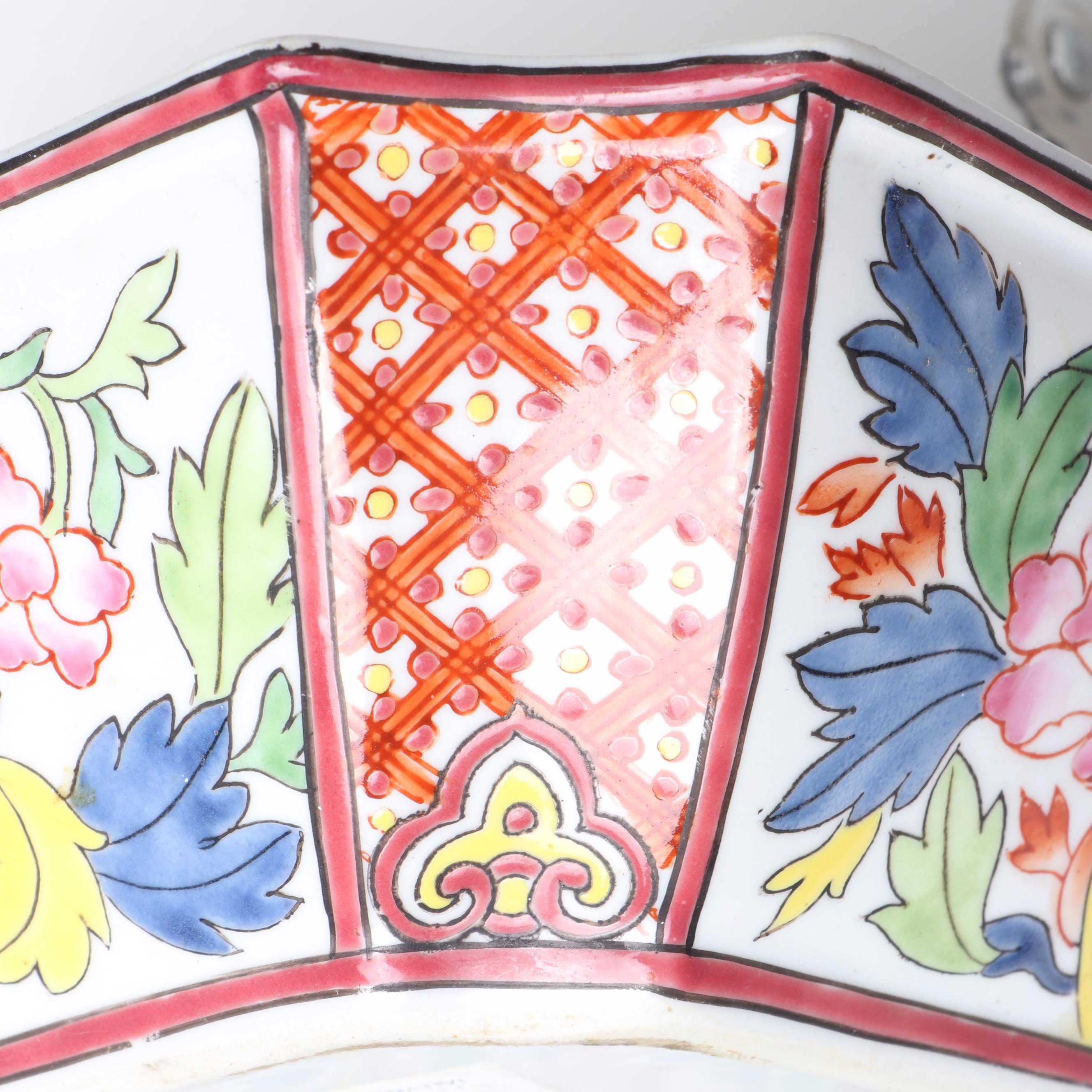 Andrea by Sadek Rose Medallion Porcelain Decorative Bowls