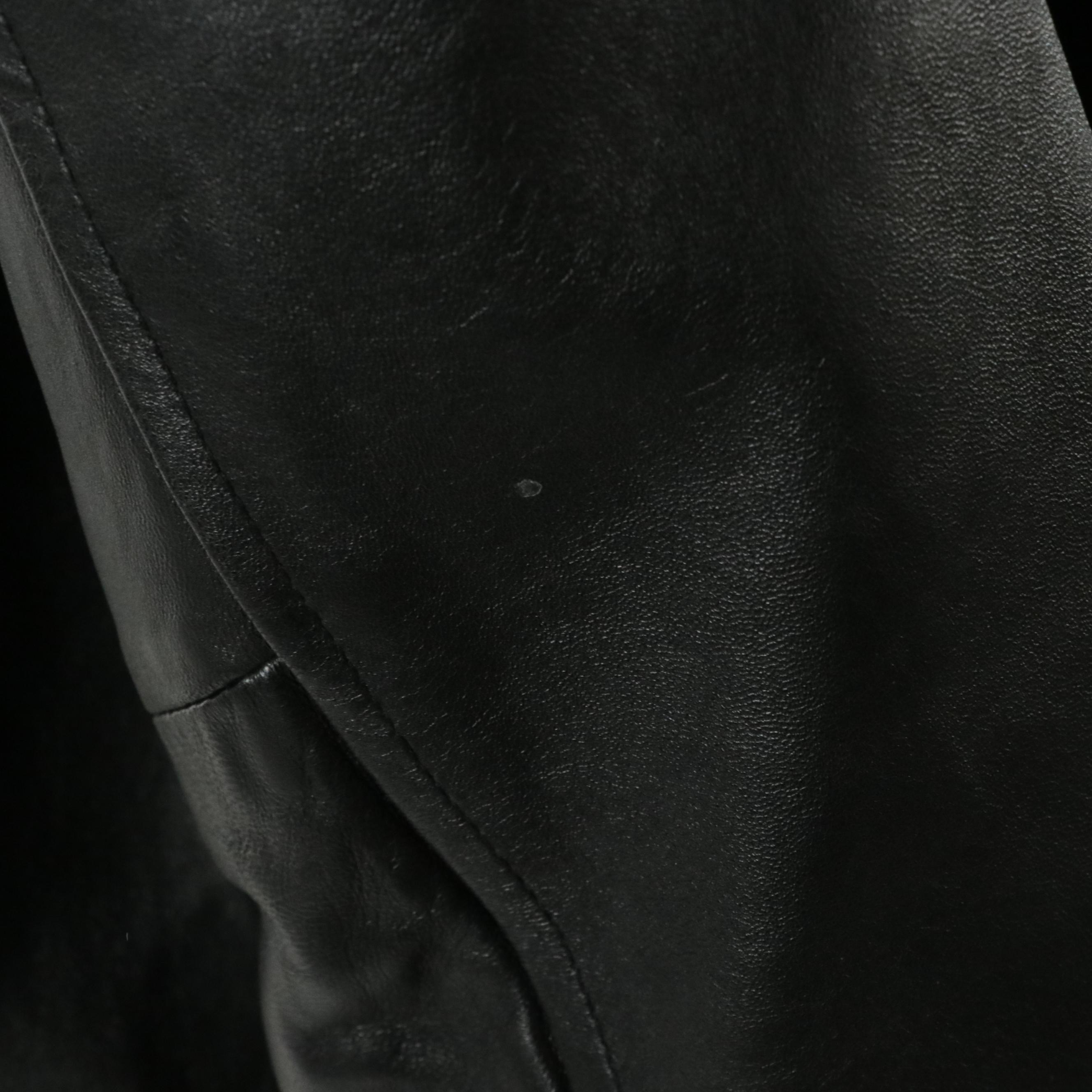 Men's Coach Black Leather Bomber Jacket