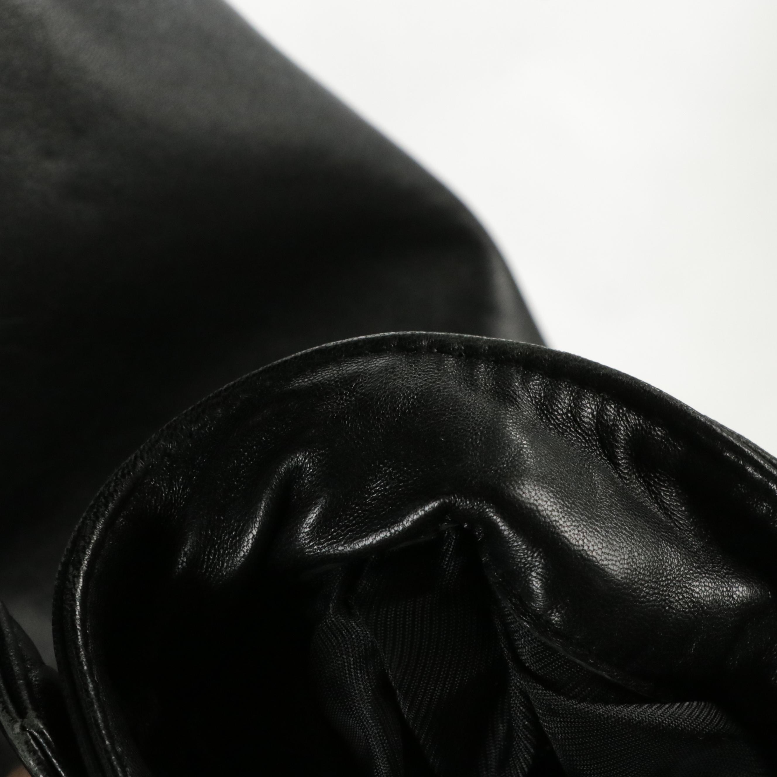 Men's Coach Black Leather Bomber Jacket