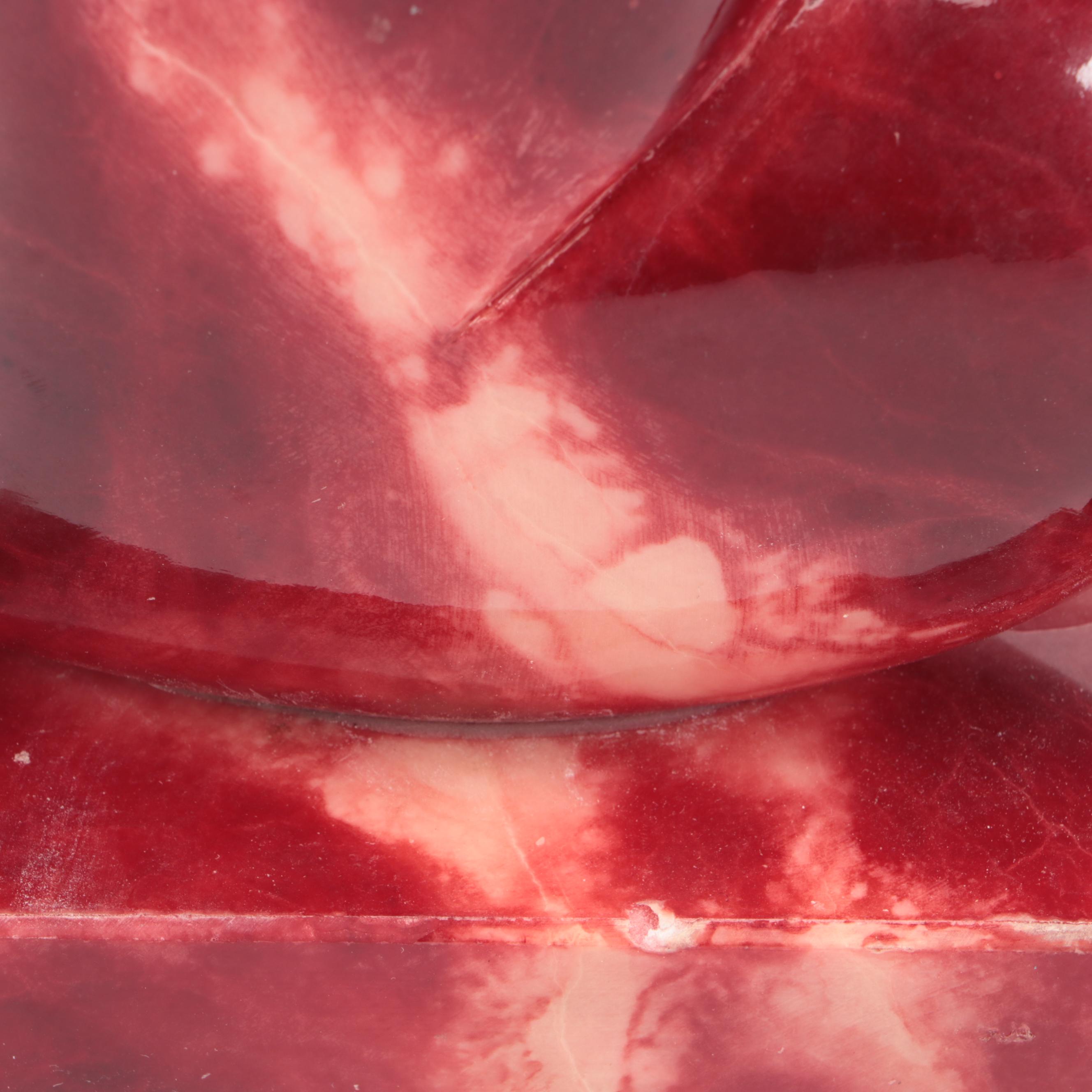 Dyed Alabaster Heart Bookends