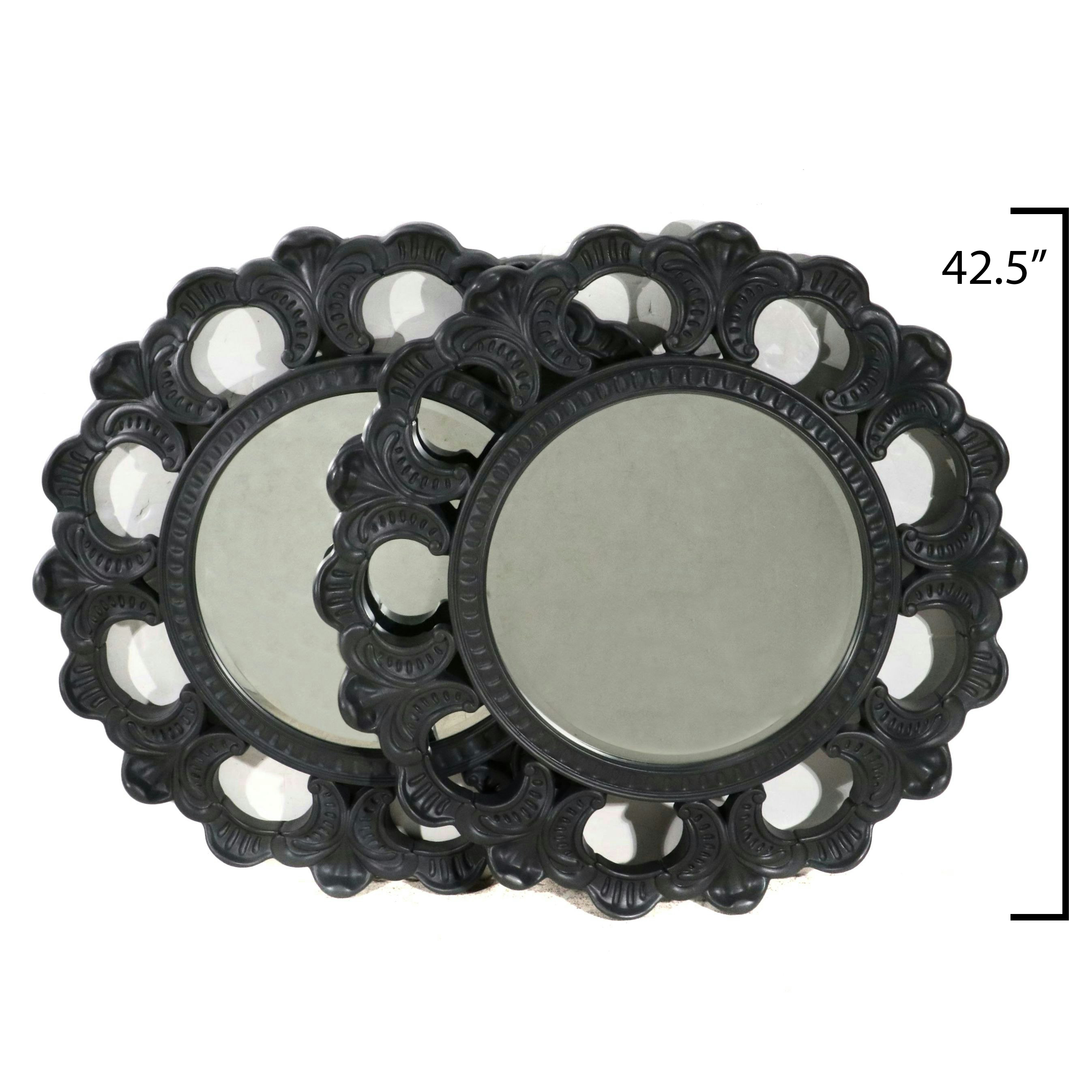 Pair of Stanley Furniture "Aurora" Oversized Medallion Style Wall Mirrors