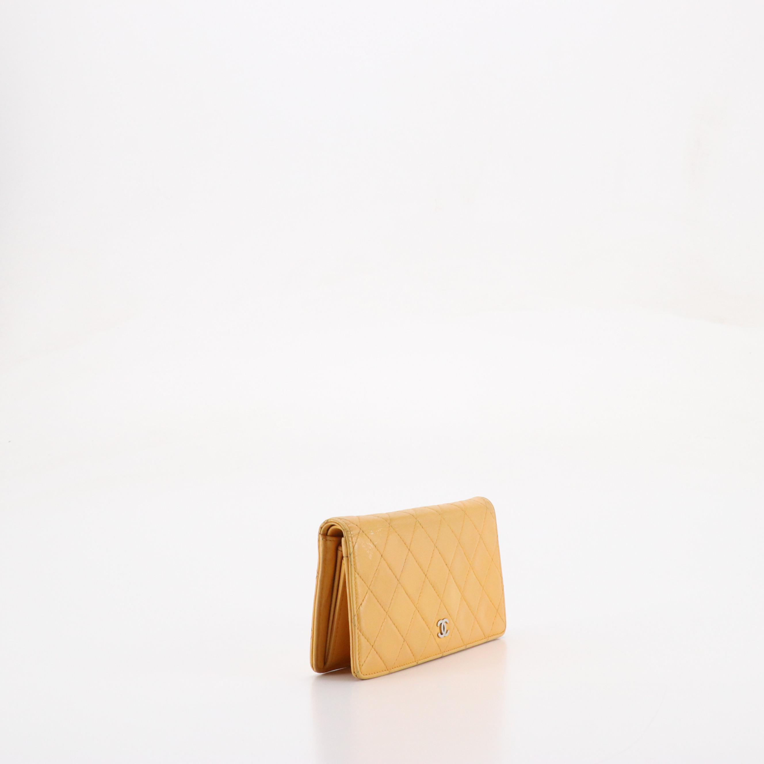 Chanel L Yen Long Wallet in Quilted Lambskin Leather