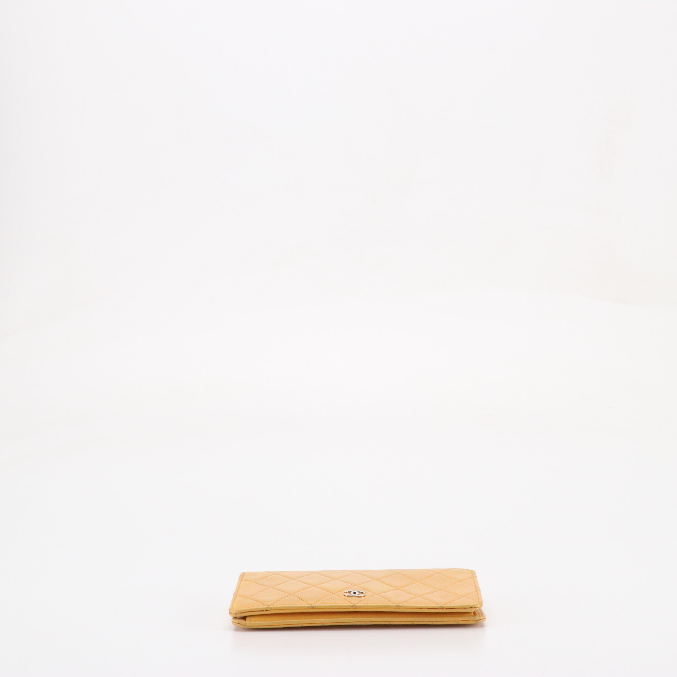 Chanel L Yen Long Wallet in Quilted Lambskin Leather