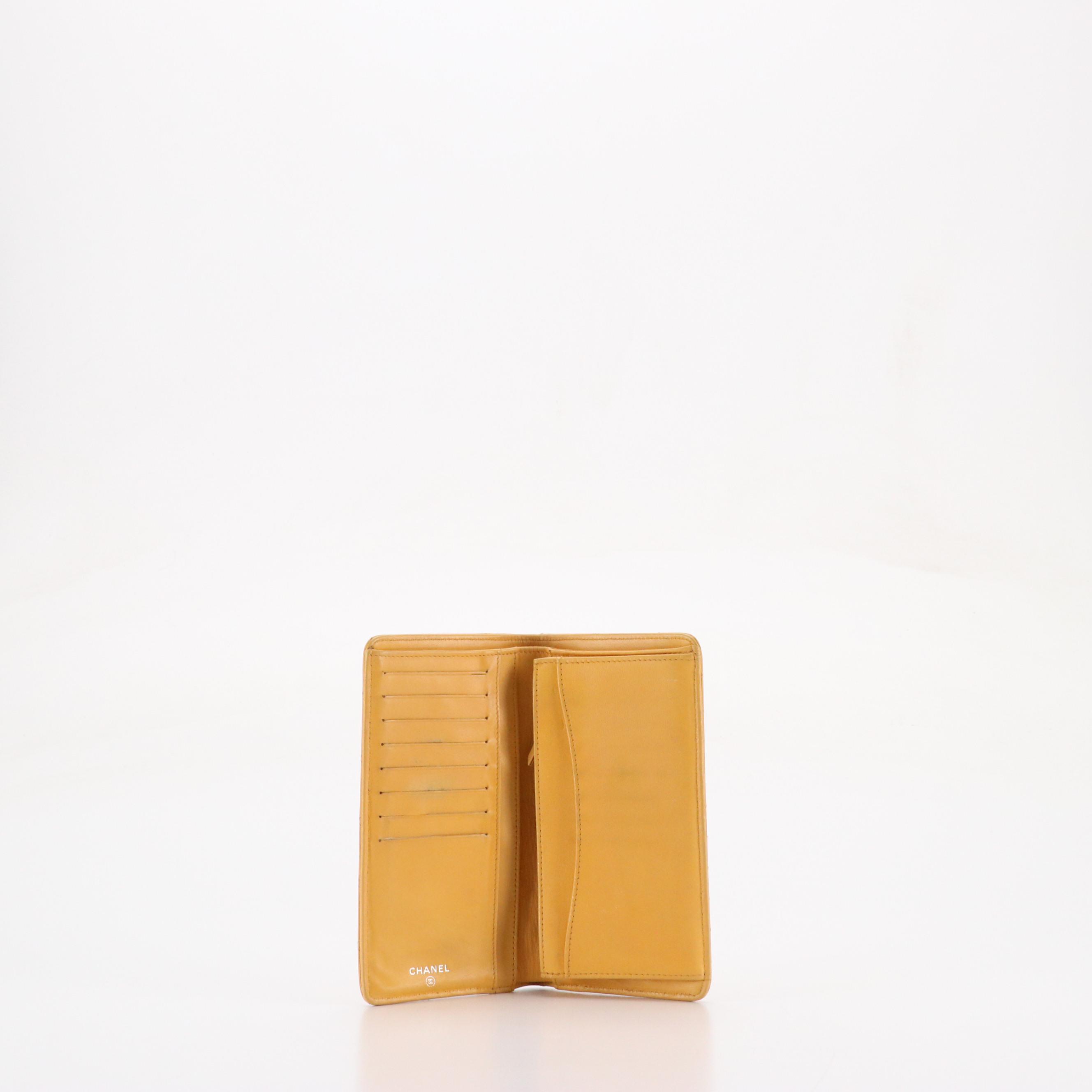 Chanel L Yen Long Wallet in Quilted Lambskin Leather