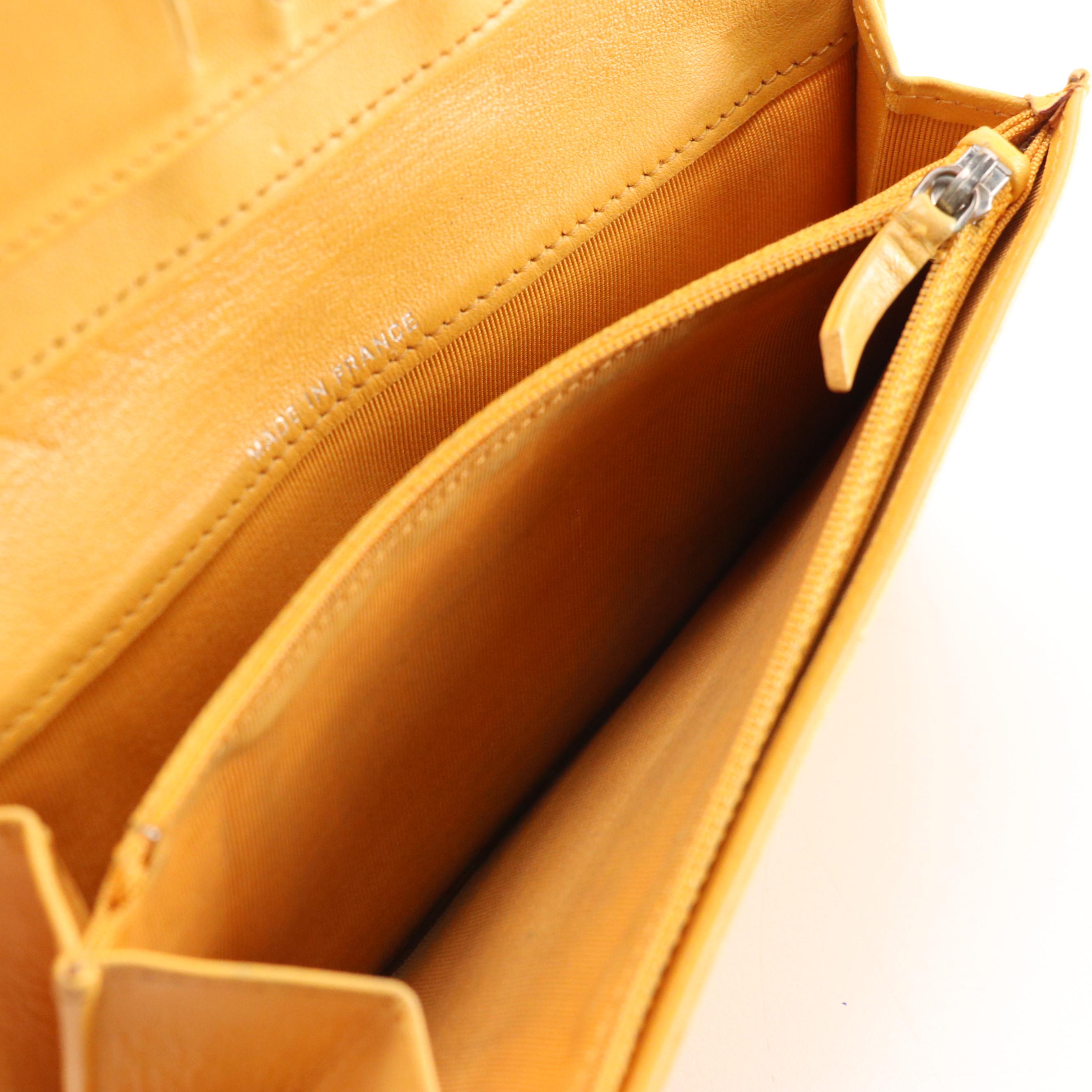 Chanel L Yen Long Wallet in Quilted Lambskin Leather