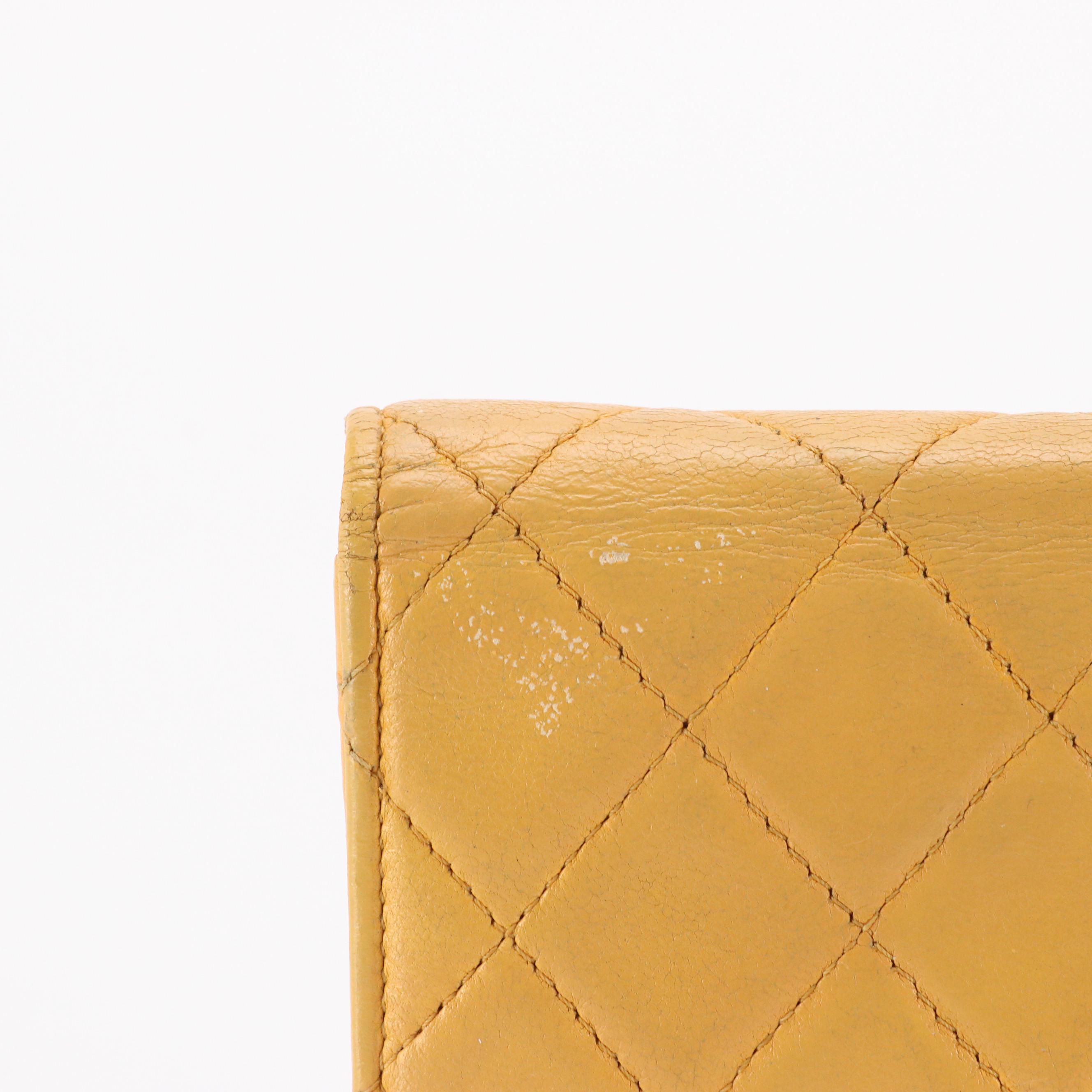 Chanel L Yen Long Wallet in Quilted Lambskin Leather