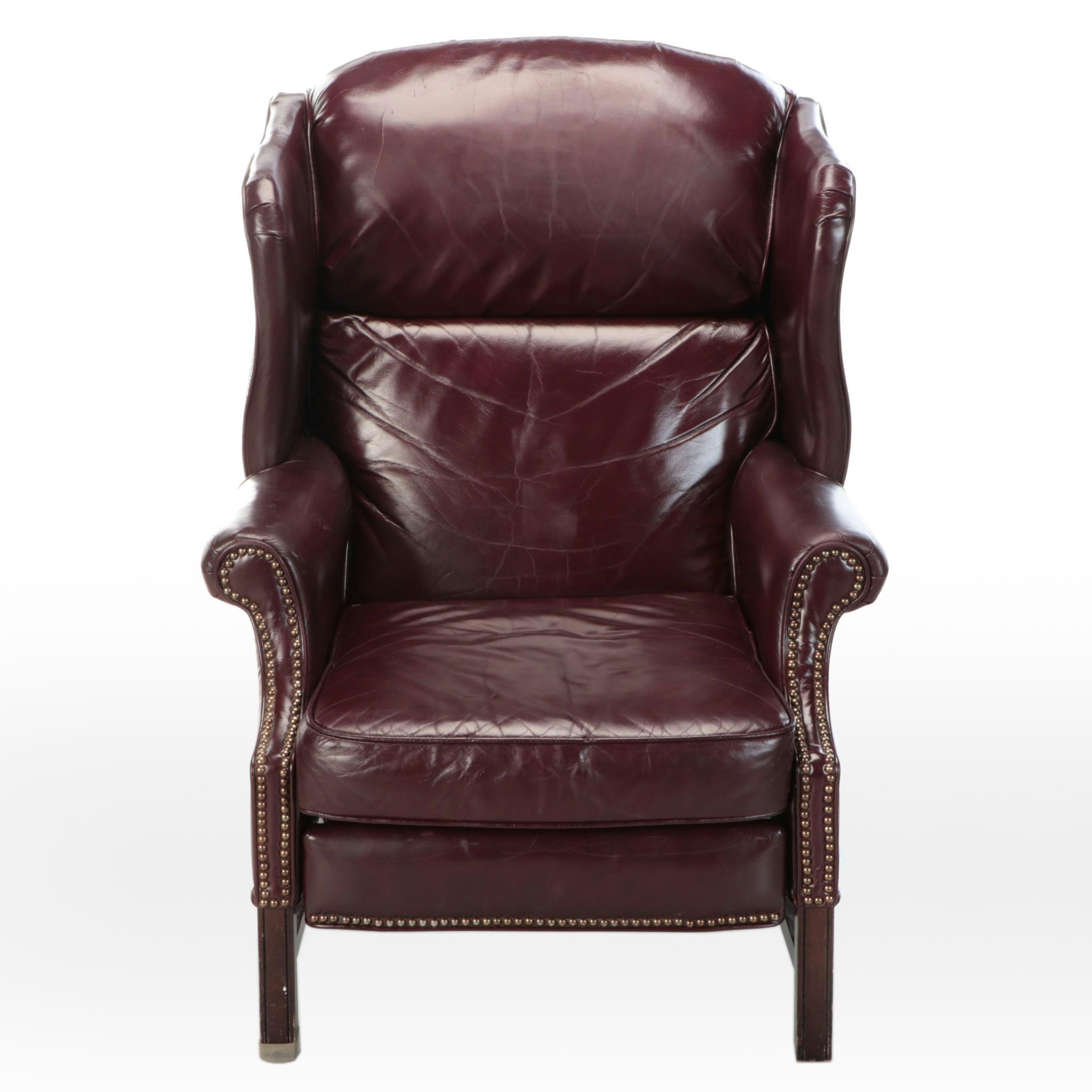 Barcalounger Burgundy Leather Recliner