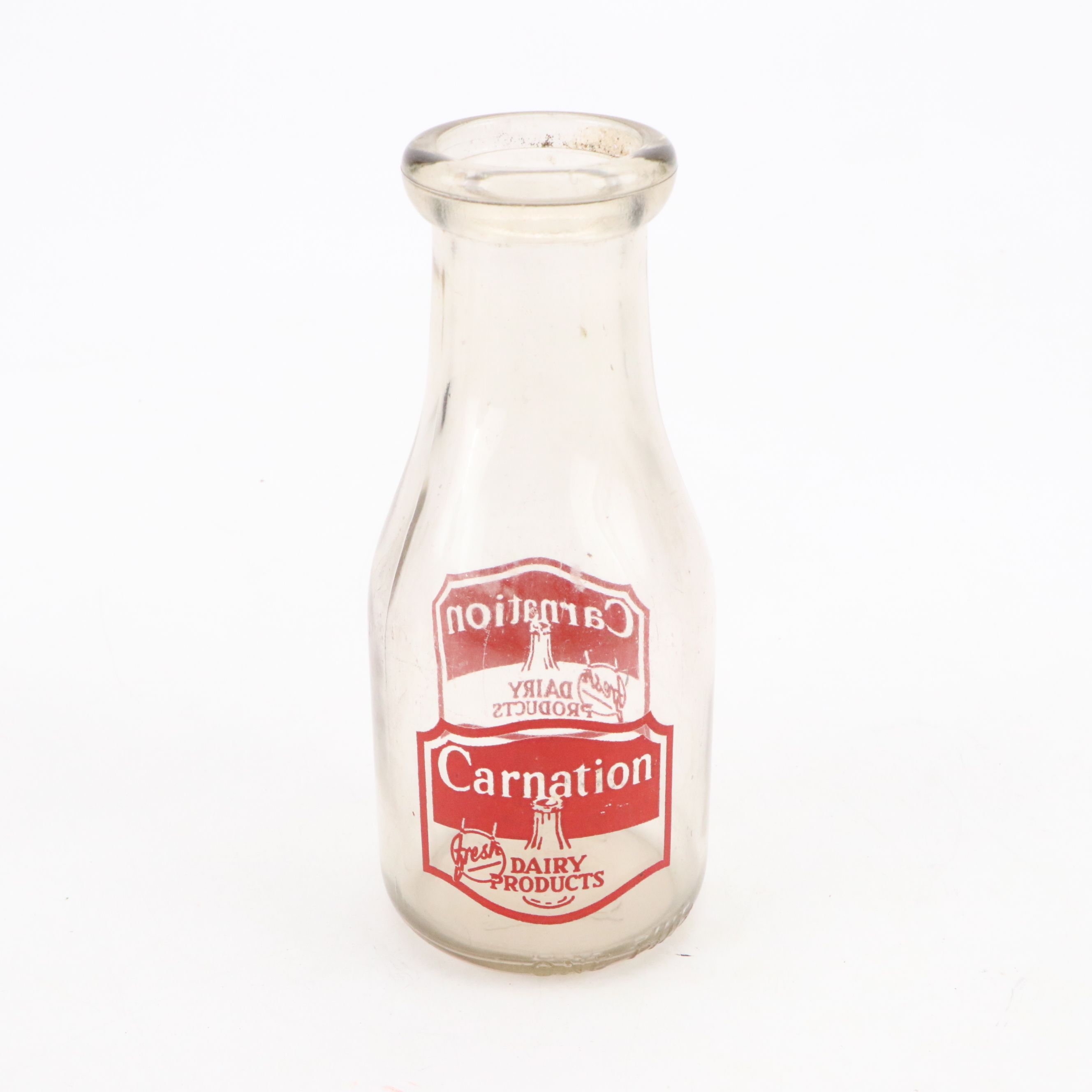 Carnation Milk Galvanized Steel Cooler with Dairy Bottles, Mid-20th Century