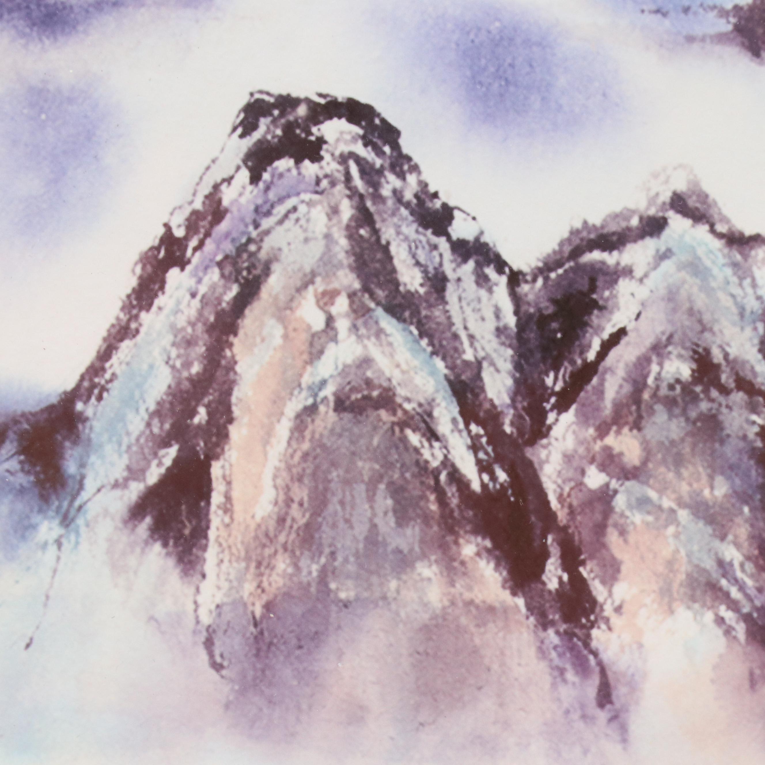 Nan Rae Giclée of Foggy Chinese Mountain Landscape