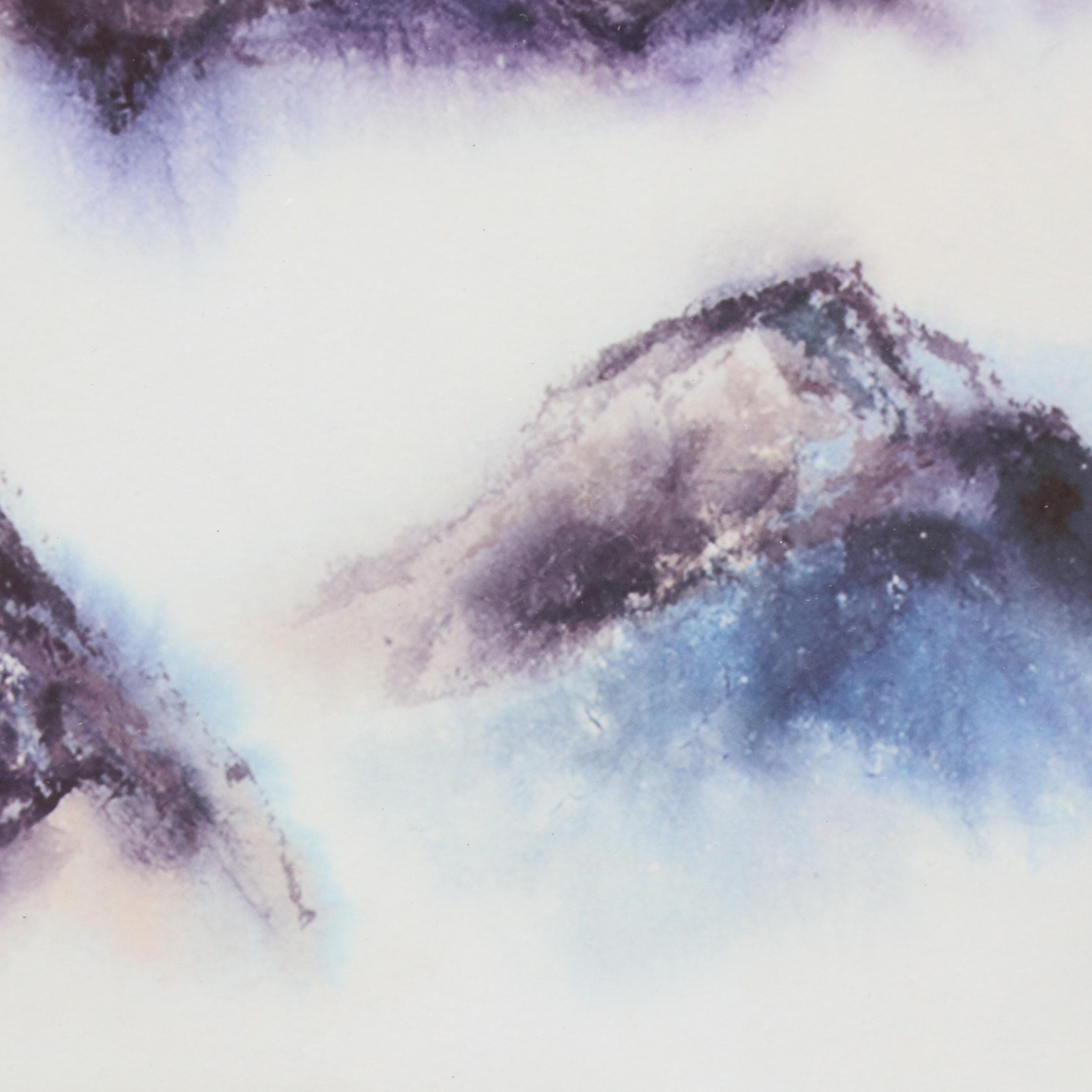 Nan Rae Giclée of Foggy Chinese Mountain Landscape