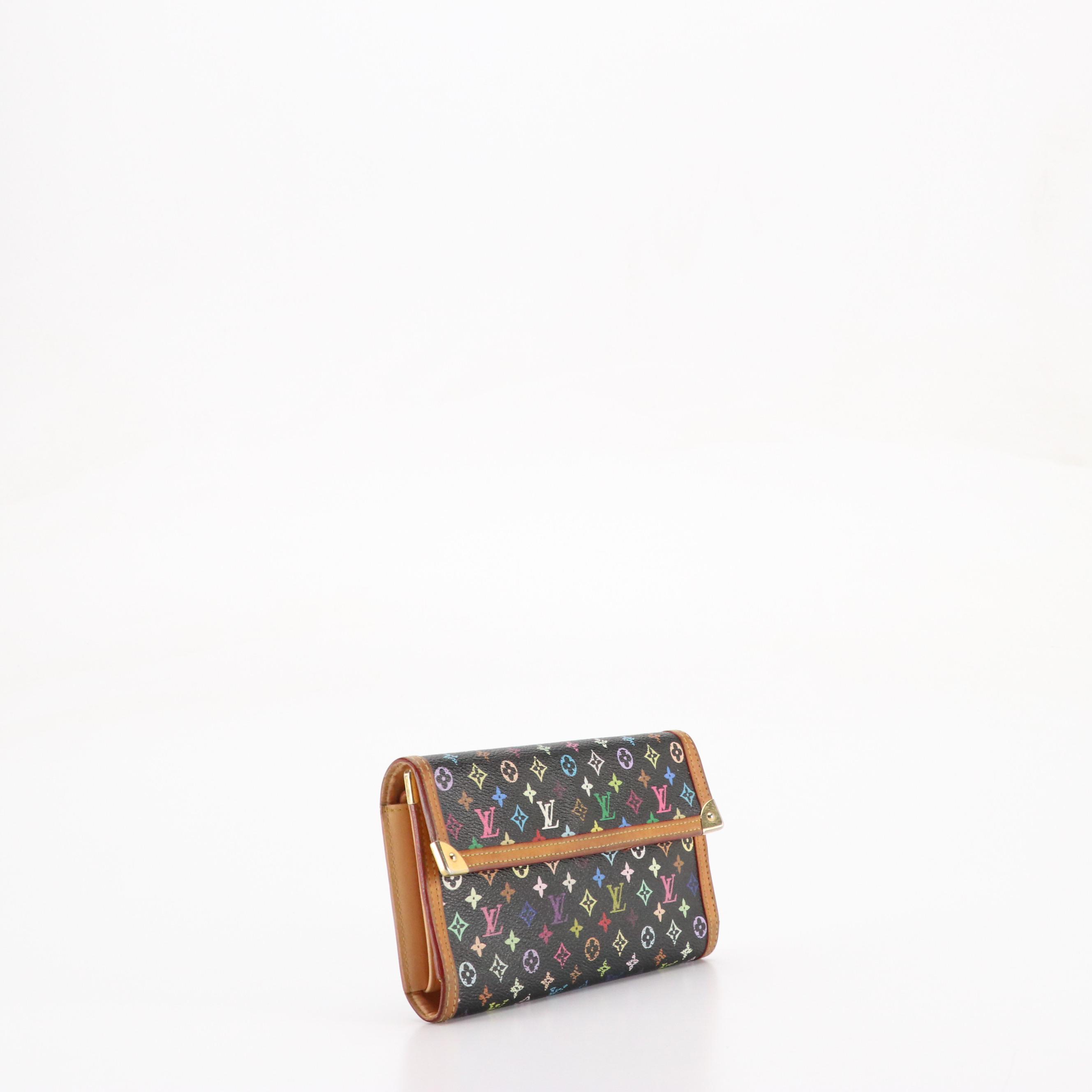 Louis Vuitton Porte-Trésor International in Black Monogram Multicolore Canvas