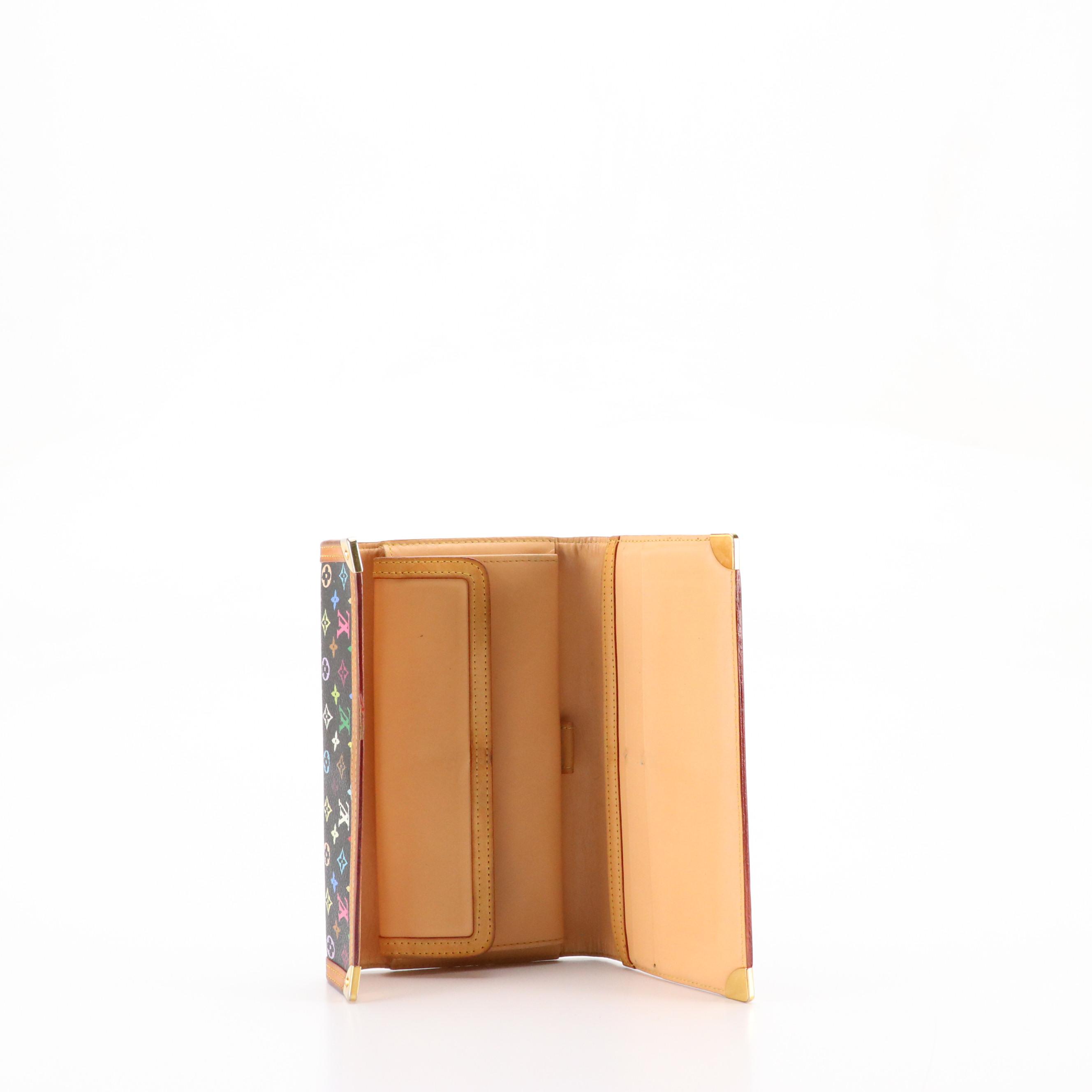 Louis Vuitton Porte-Trésor International in Black Monogram Multicolore Canvas