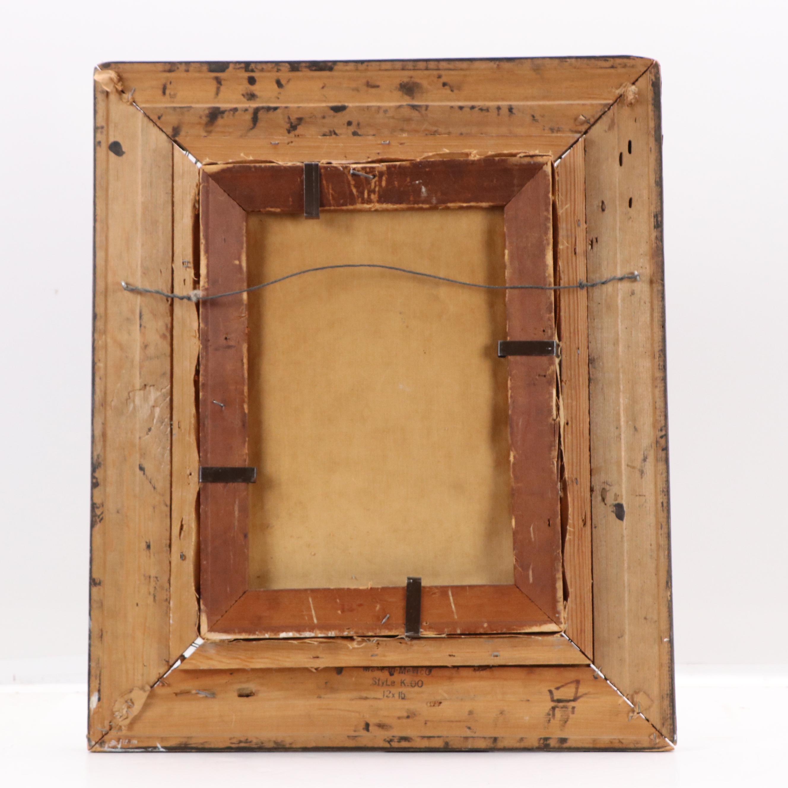 John Dillon Impressionist Style Oil Painting of City Street with Cart