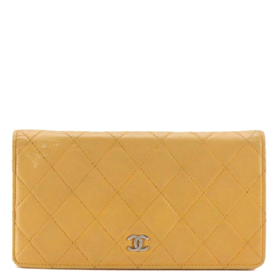 Chanel L Yen Long Wallet in Quilted Lambskin Leather