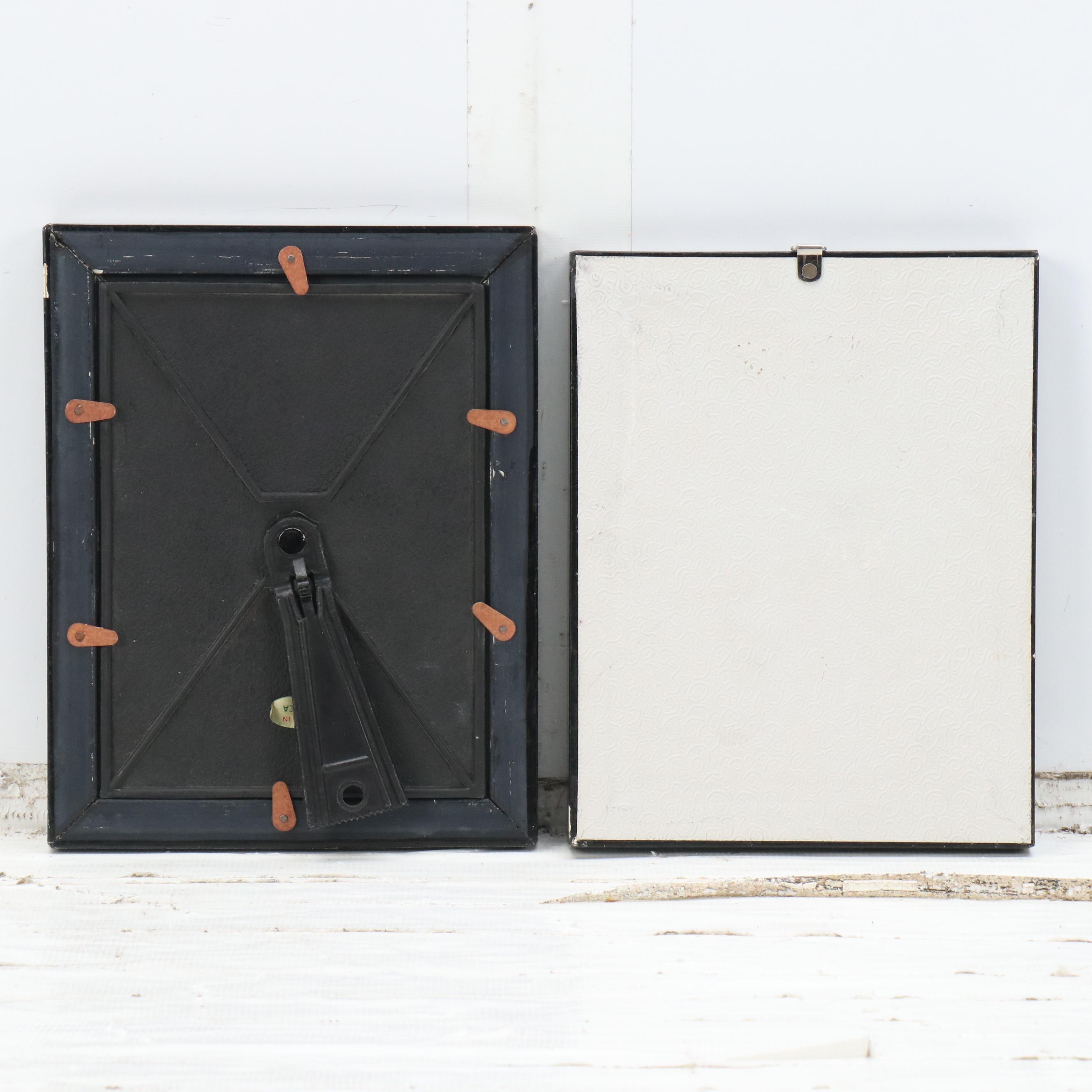 East Asian Reverse Glass on MOP and Abalone Panels Depicting Ship and Dragon