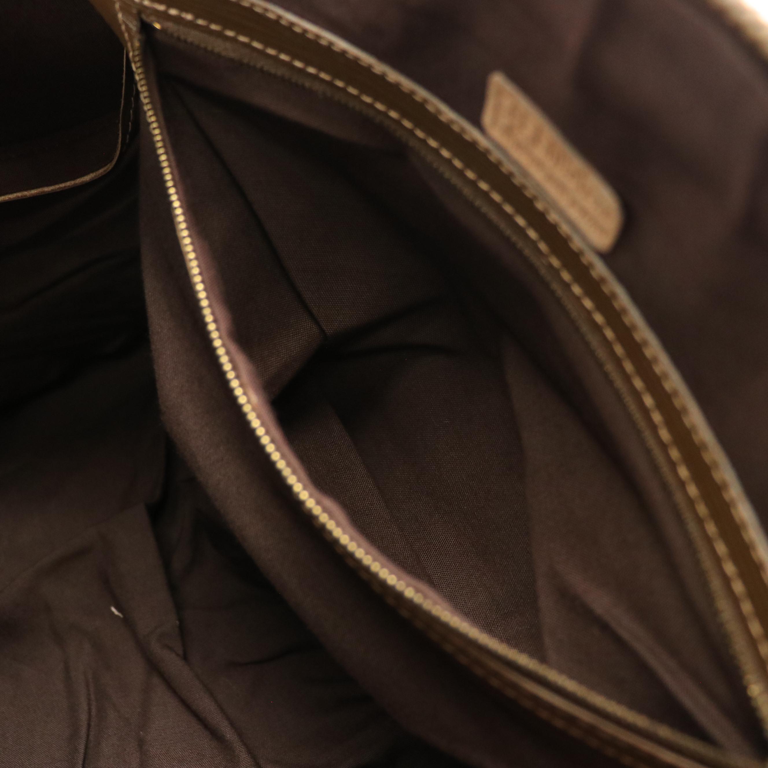 Fendi Belted Boston Travel Bag in Zucchino Canvas and Textured Leather Trim