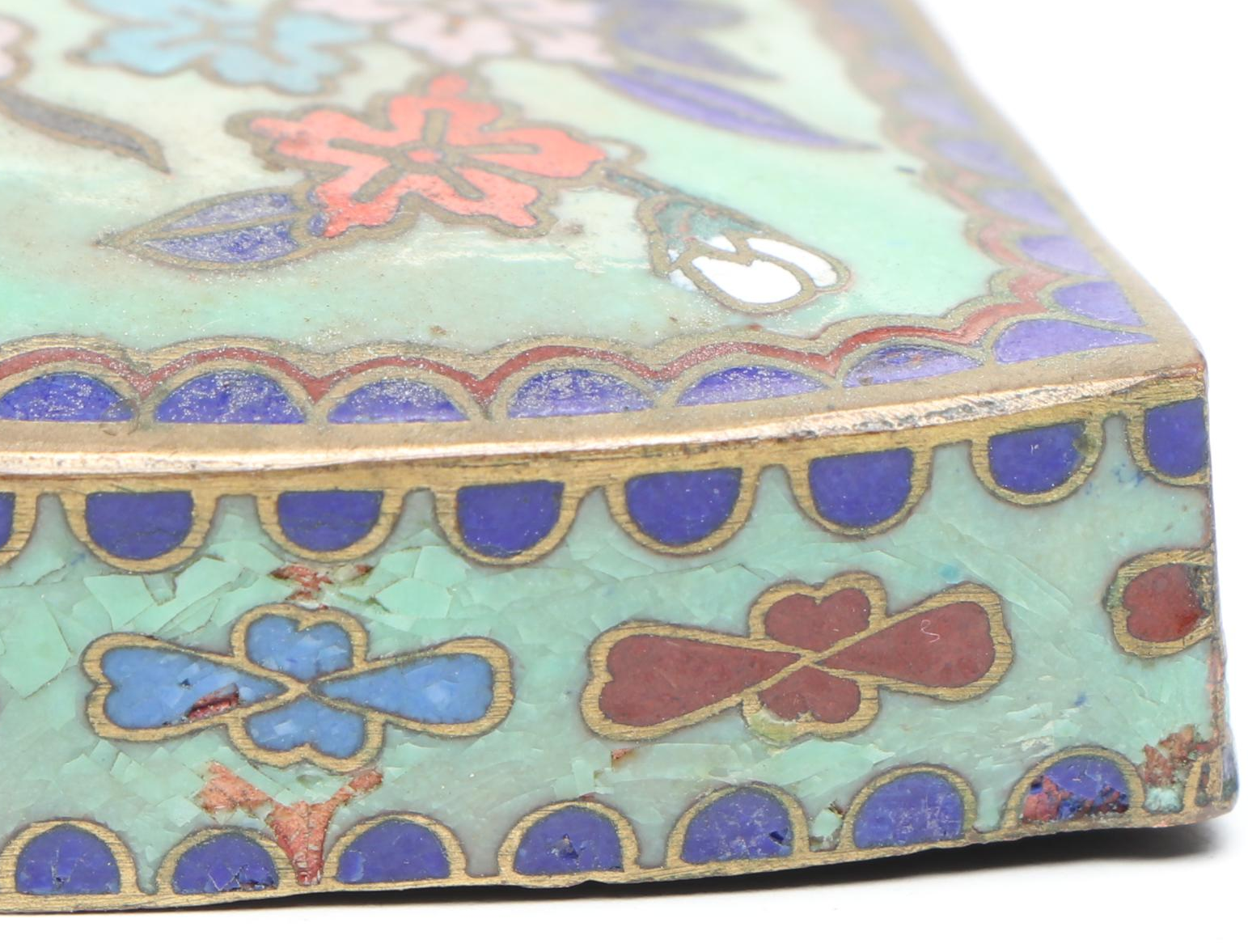 Chinese Floral Cloisonné Decorative Boxes