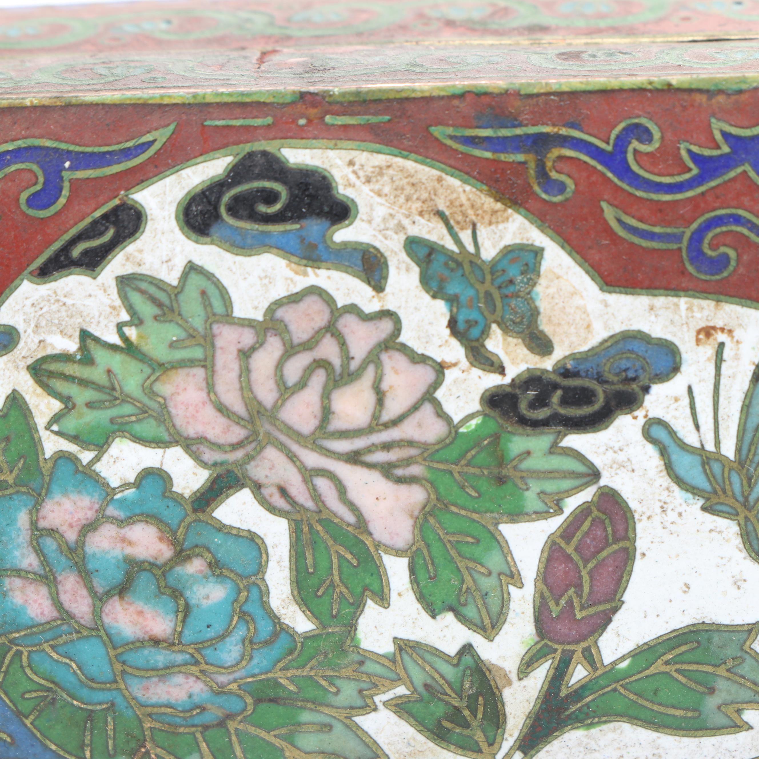 Chinese Floral Cloisonné Decorative Boxes