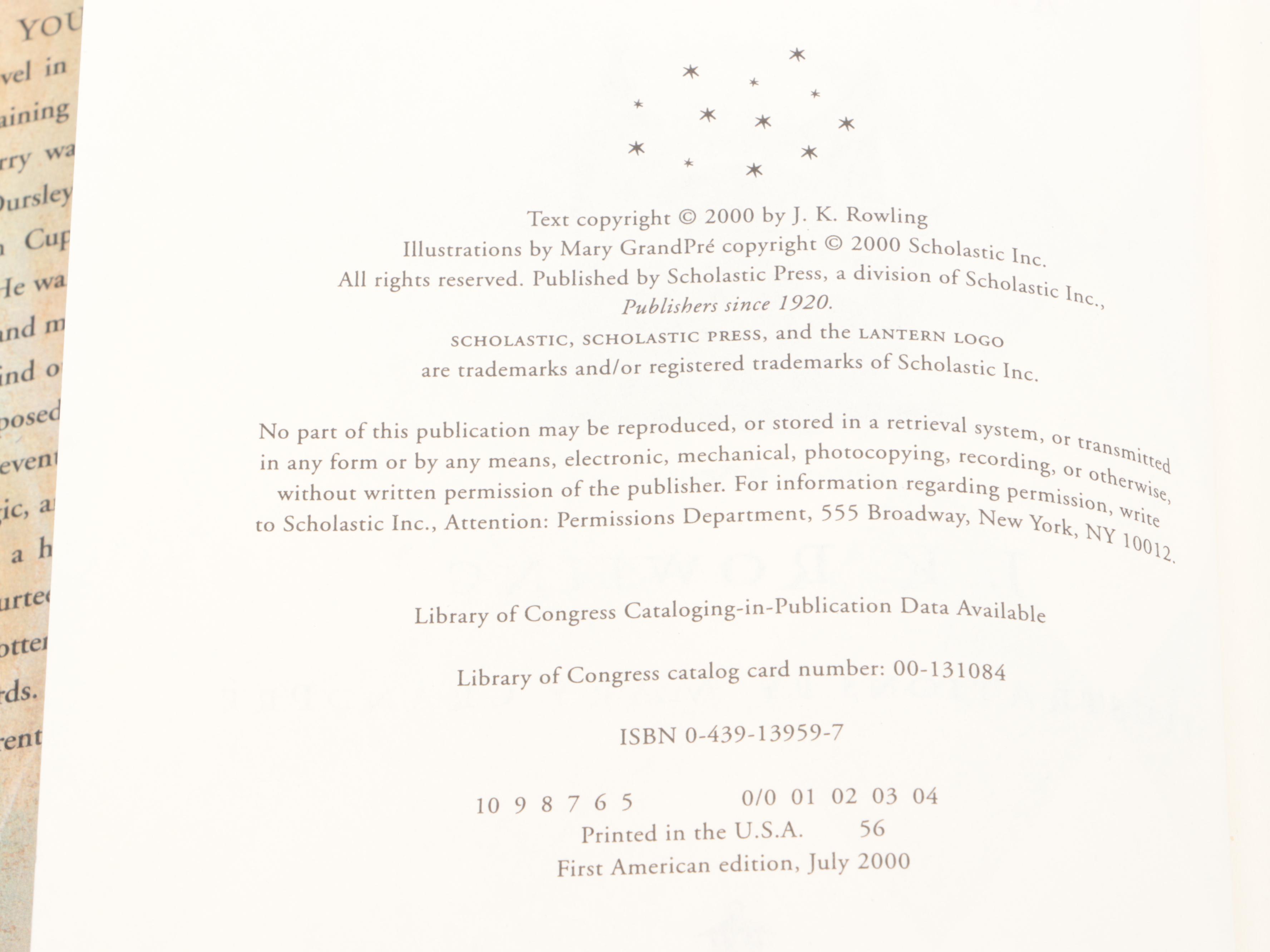 First American Edition "Harry Potter" Complete Series by J. K. Rowling