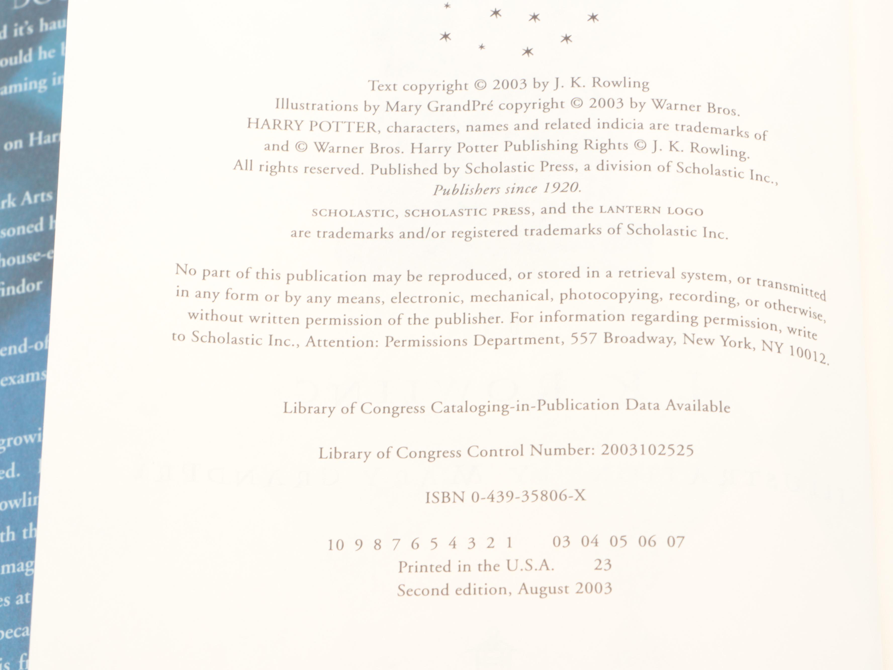 First American Edition "Harry Potter" Complete Series by J. K. Rowling