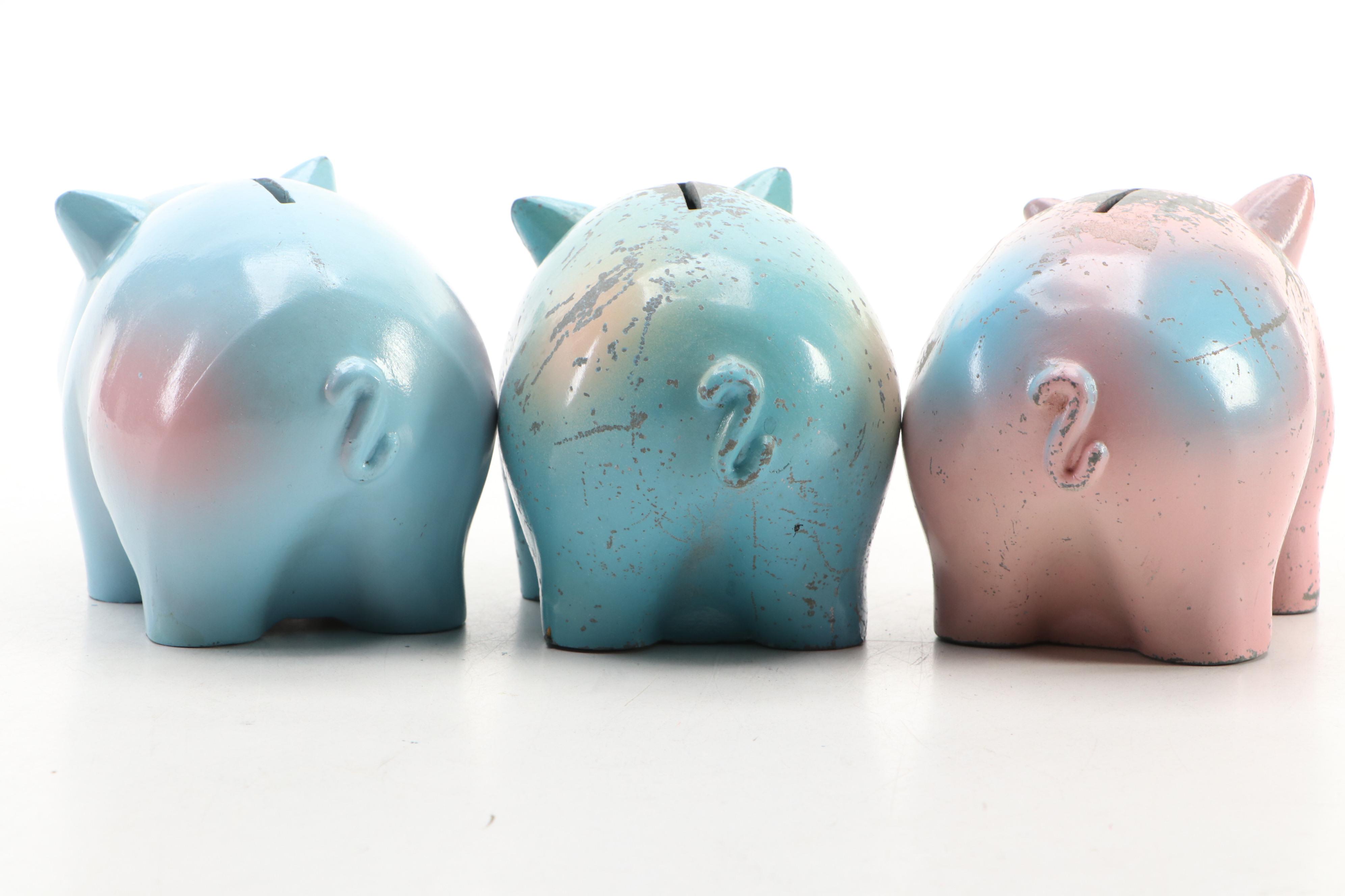 Portland Federal Savings and First Federal Savings Piggy Banks, Mid-20th Century