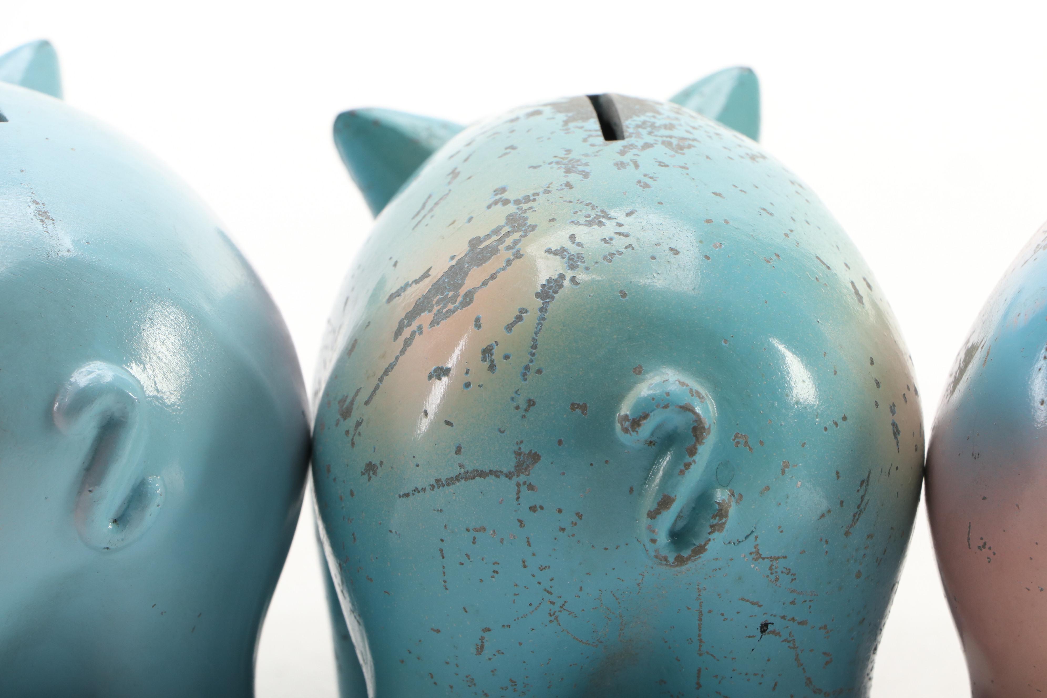 Portland Federal Savings and First Federal Savings Piggy Banks, Mid-20th Century