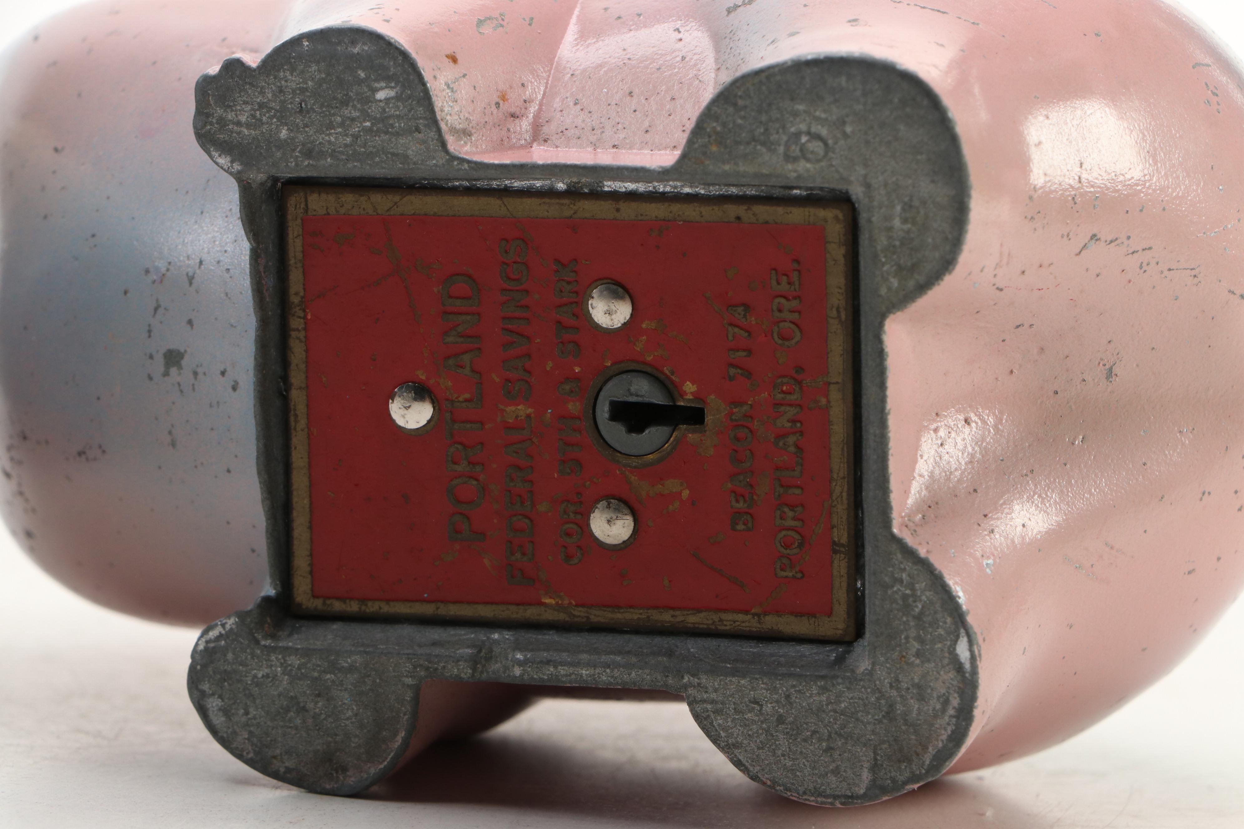 Portland Federal Savings and First Federal Savings Piggy Banks, Mid-20th Century