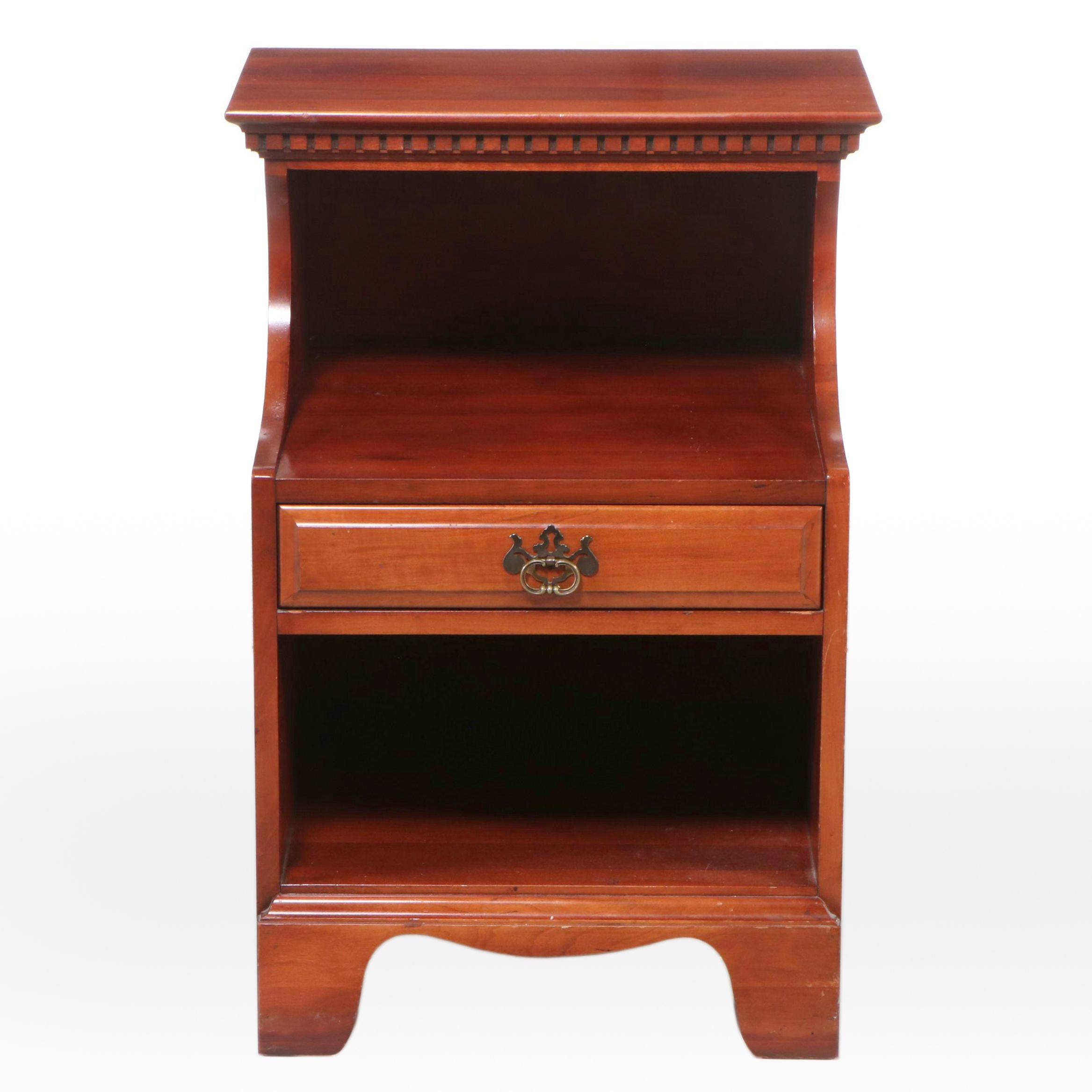 Davis Cabinet Company Cherry Colonial Style Step Table, Mid-20th Century