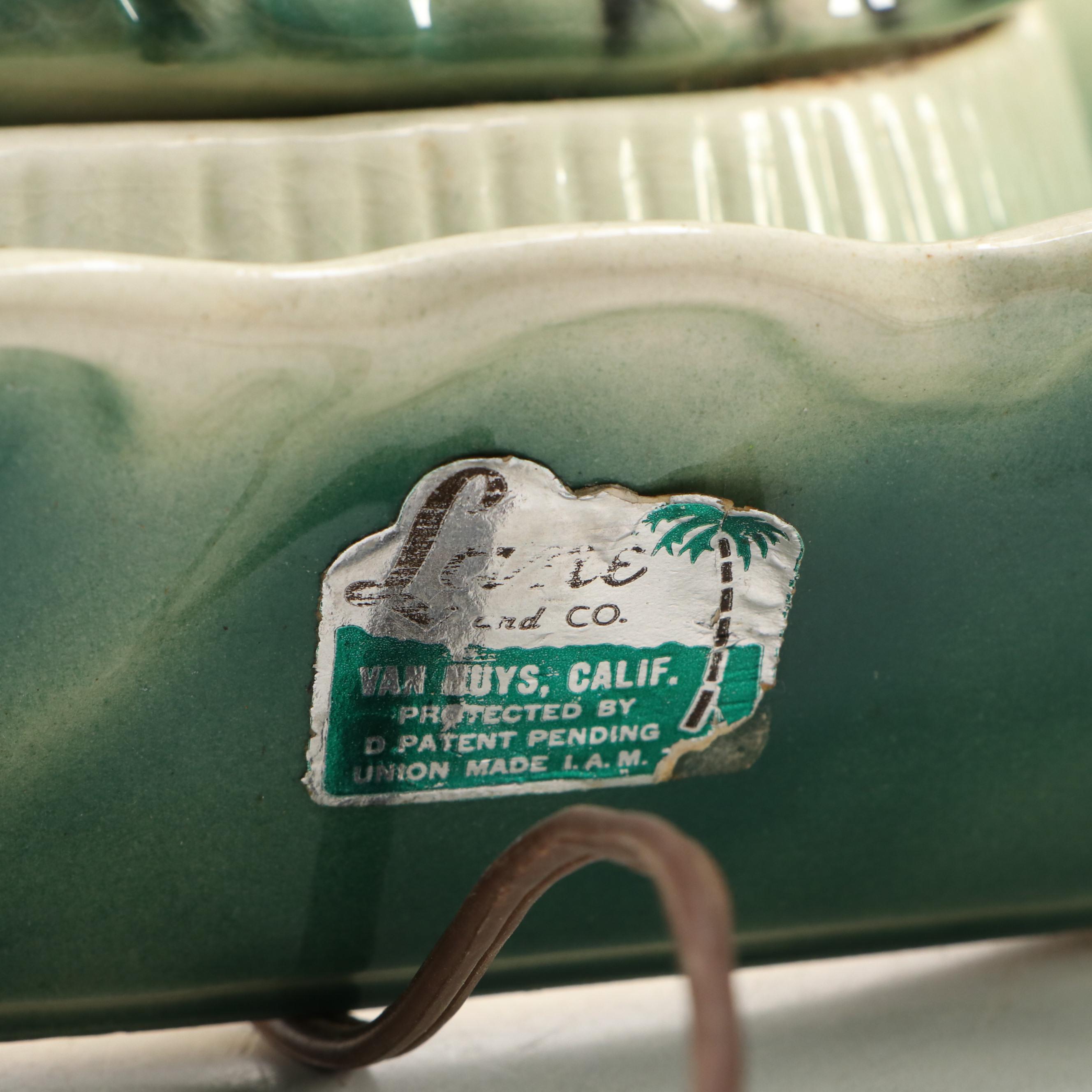 Stewart B. McCulloch Mid Century Modern Flamingo Figurine with TV Lamp and Vase