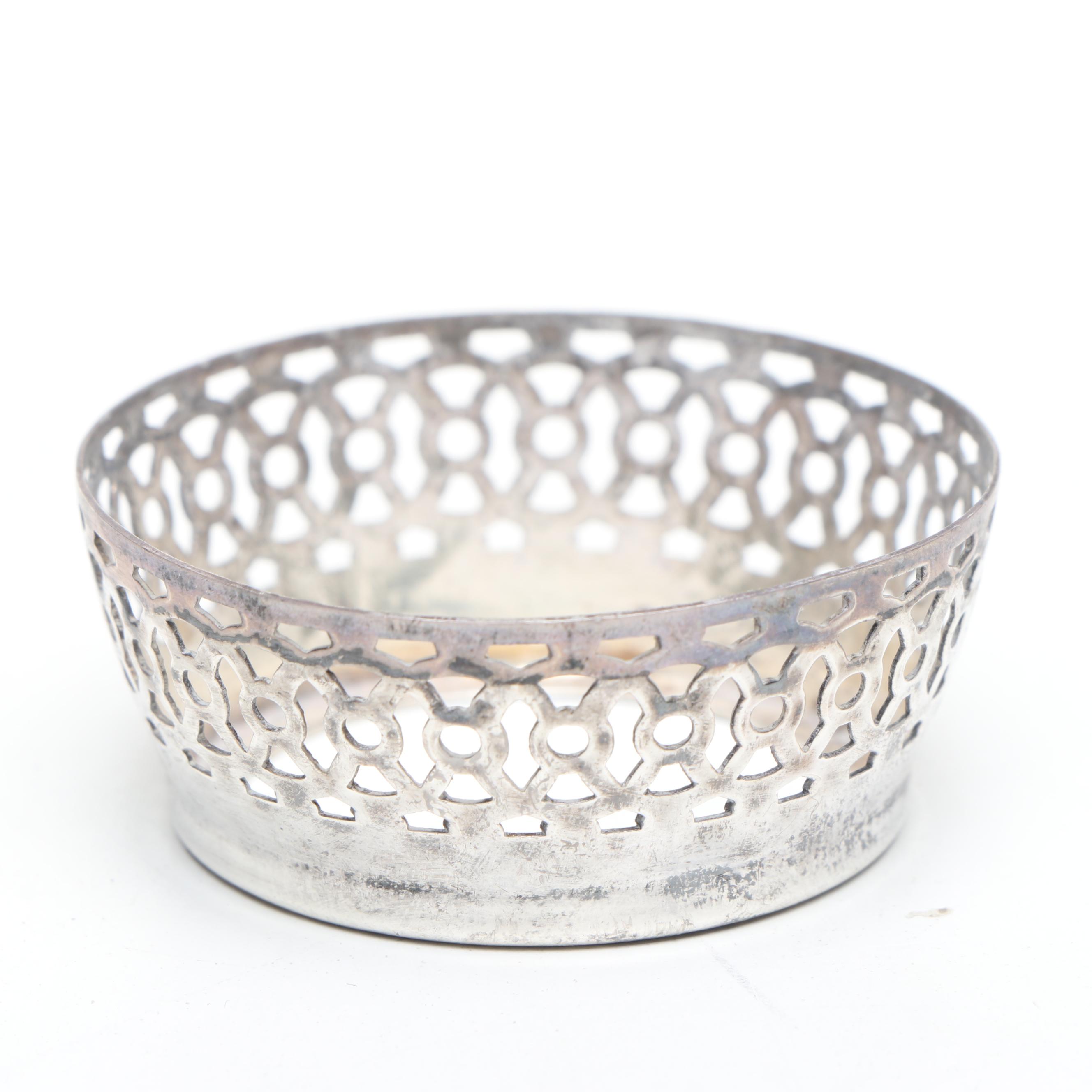 Webster Co. Glass Sterling Silver Salt Cellars and Spoons with Other Glass Ware