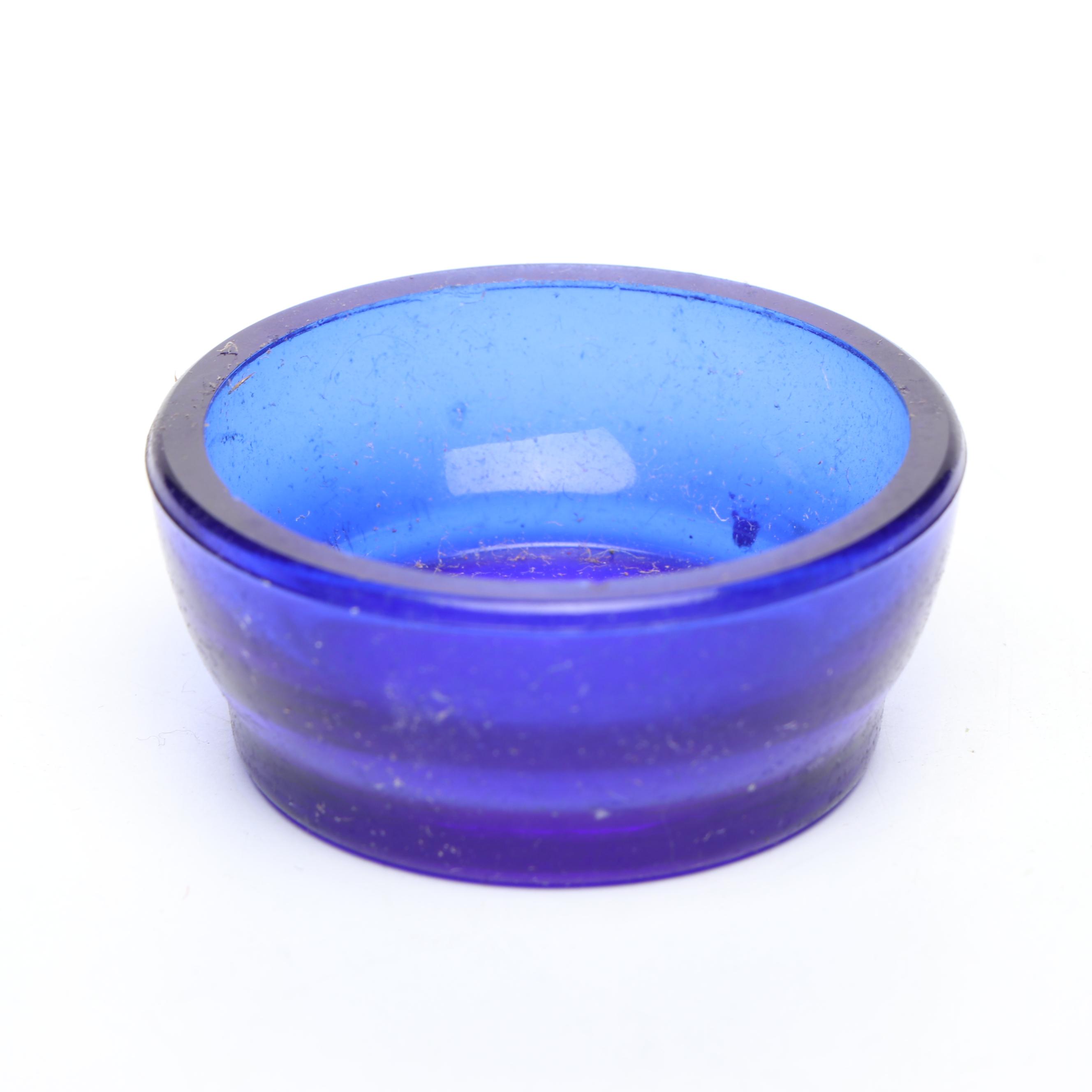 Webster Co. Glass Sterling Silver Salt Cellars and Spoons with Other Glass Ware