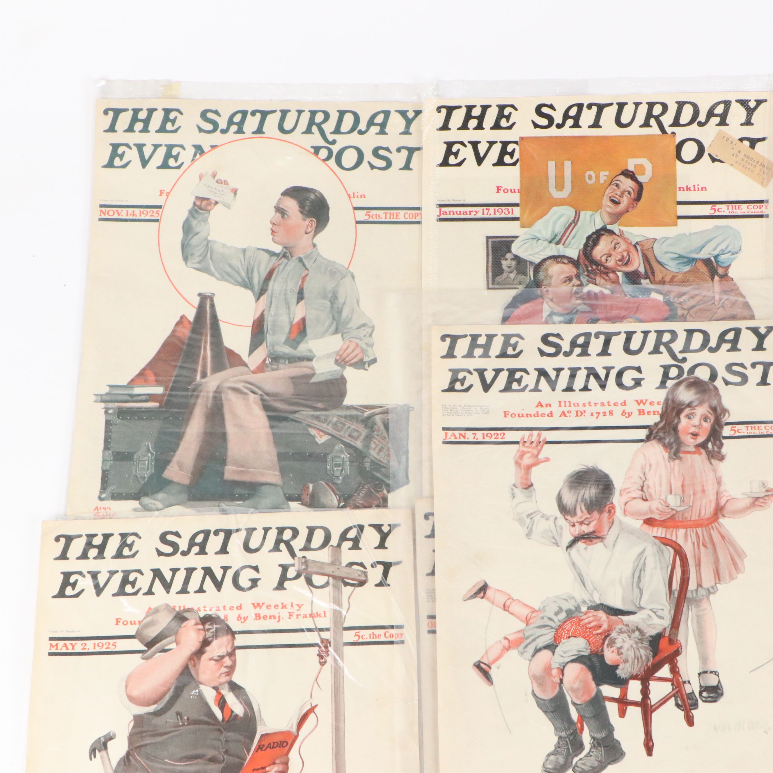 "The Saturday Evening Post" Magazine Cover Collection, Early to Mid-20th Century