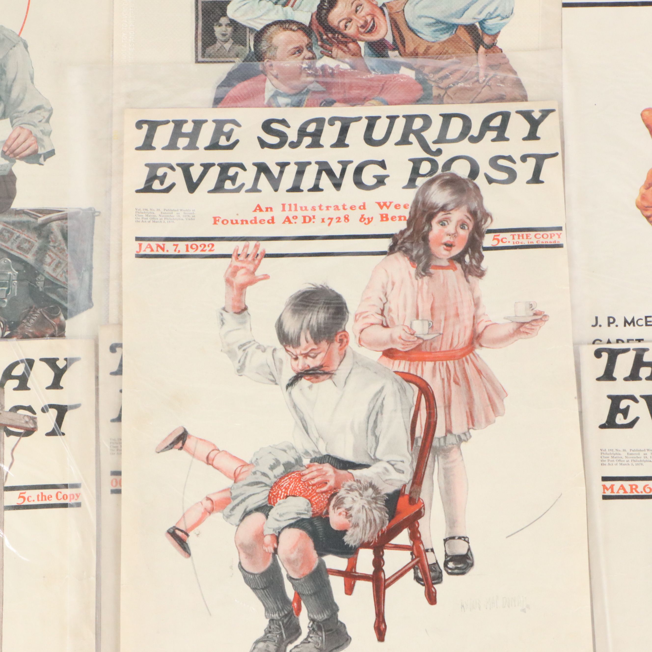 "The Saturday Evening Post" Magazine Cover Collection, Early to Mid-20th Century