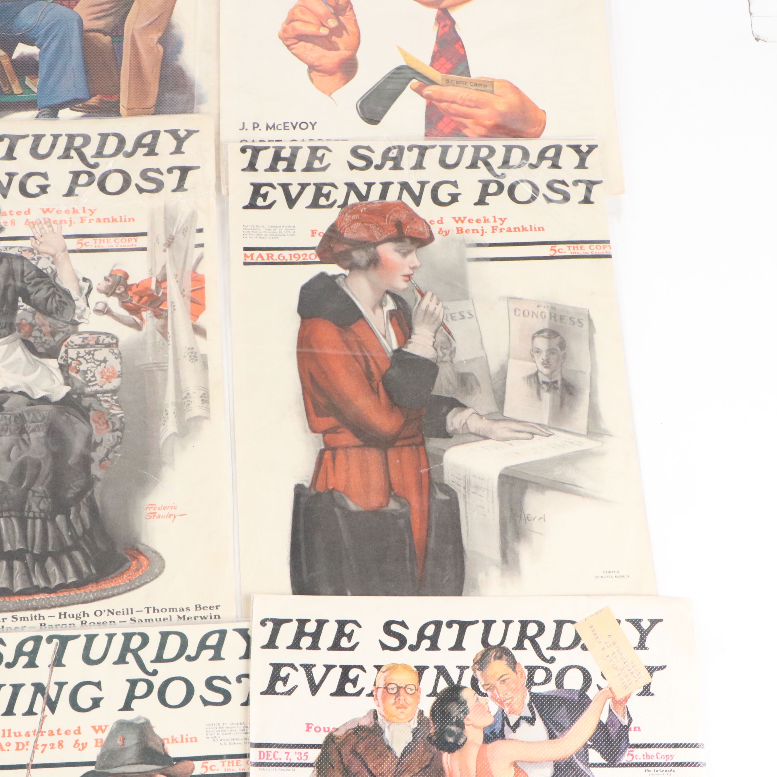 "The Saturday Evening Post" Magazine Cover Collection, Early to Mid-20th Century