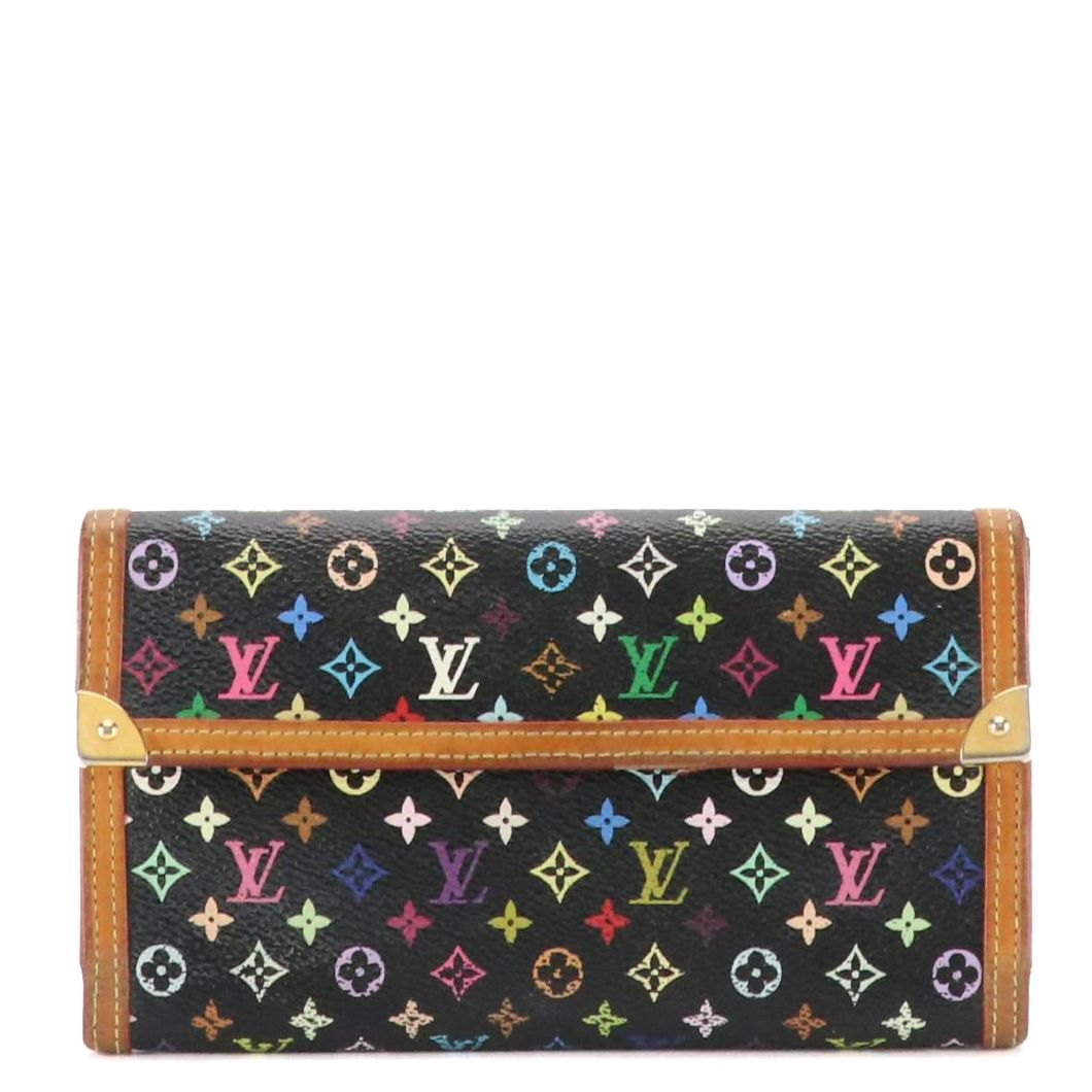 Louis Vuitton Porte-Trésor International in Black Monogram Multicolore Canvas