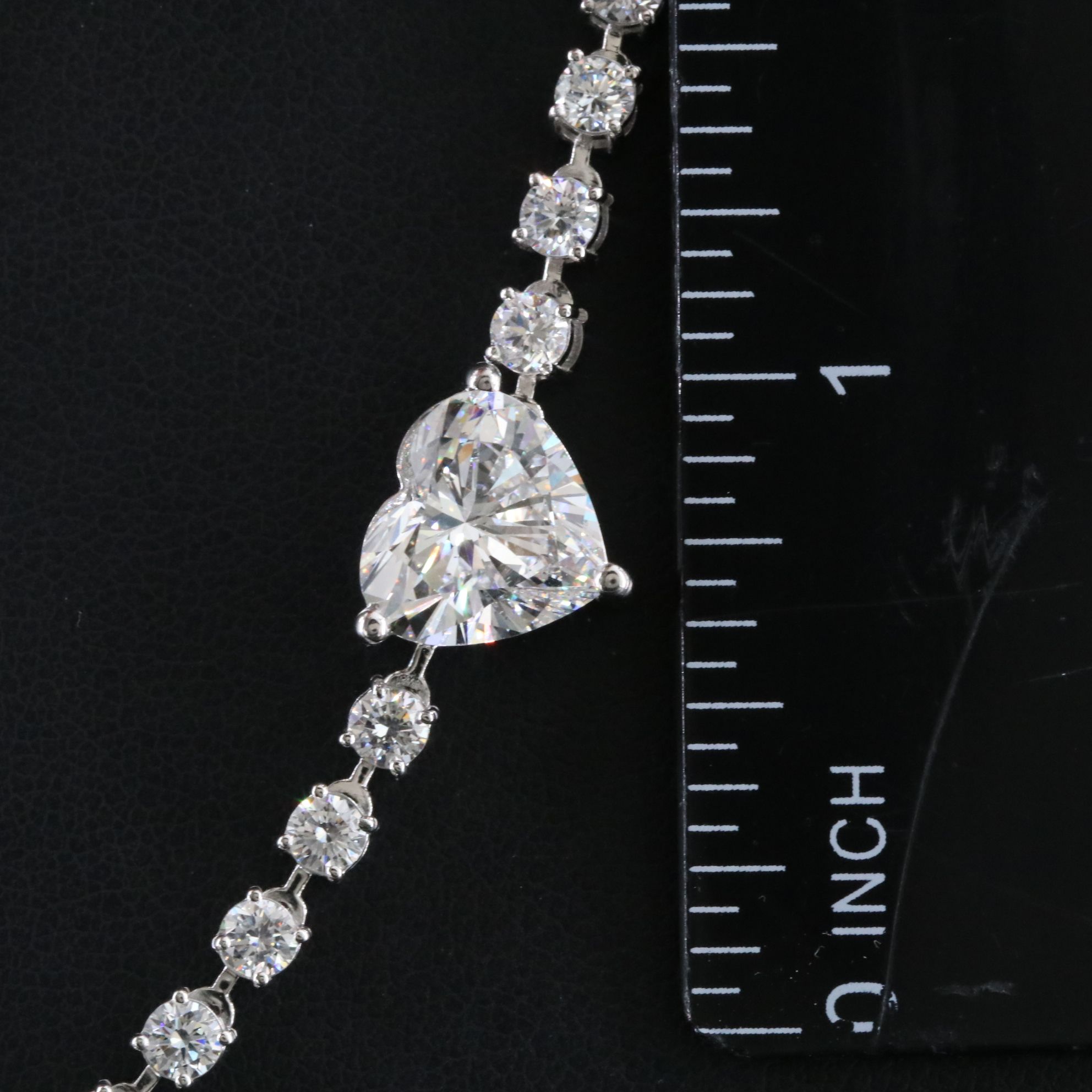 Platinum 32.48 CTW Lab Grown Diamond Tiered Necklace with IGI Reports