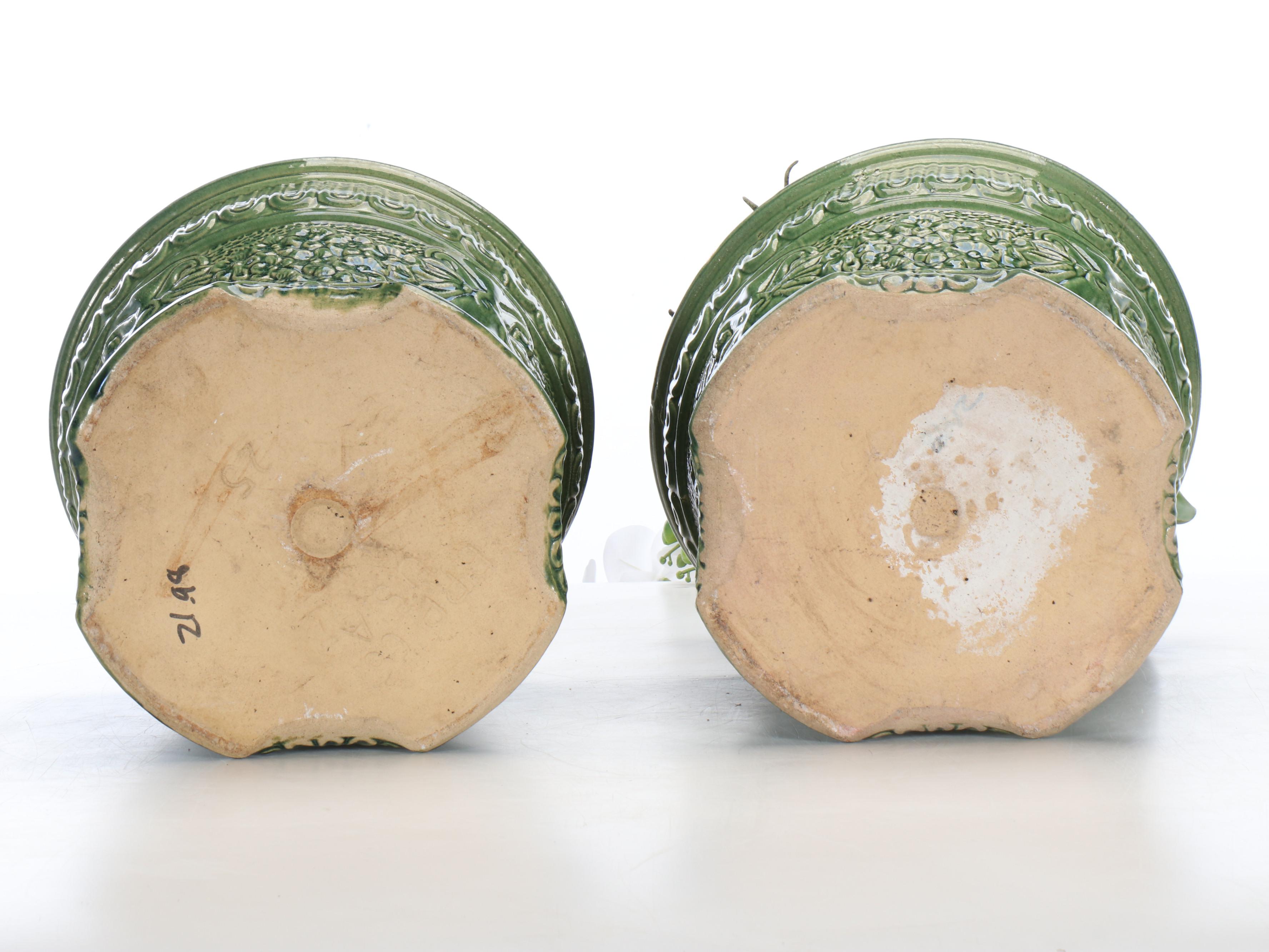 Artificial Orchids with RRP Co. Ceramic Planters