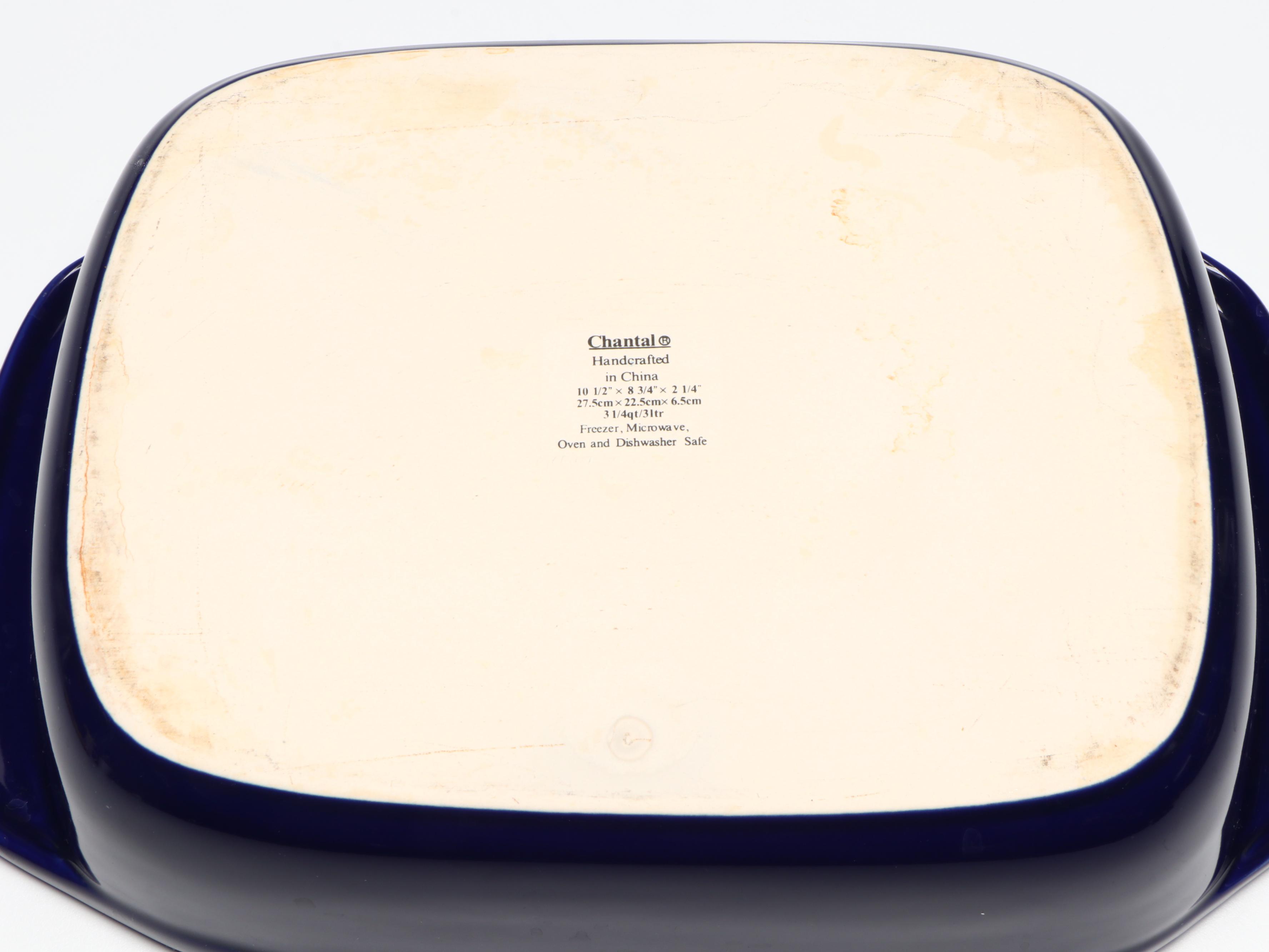 Chantal with Other Cobalt Blue Ceramic Bakeware