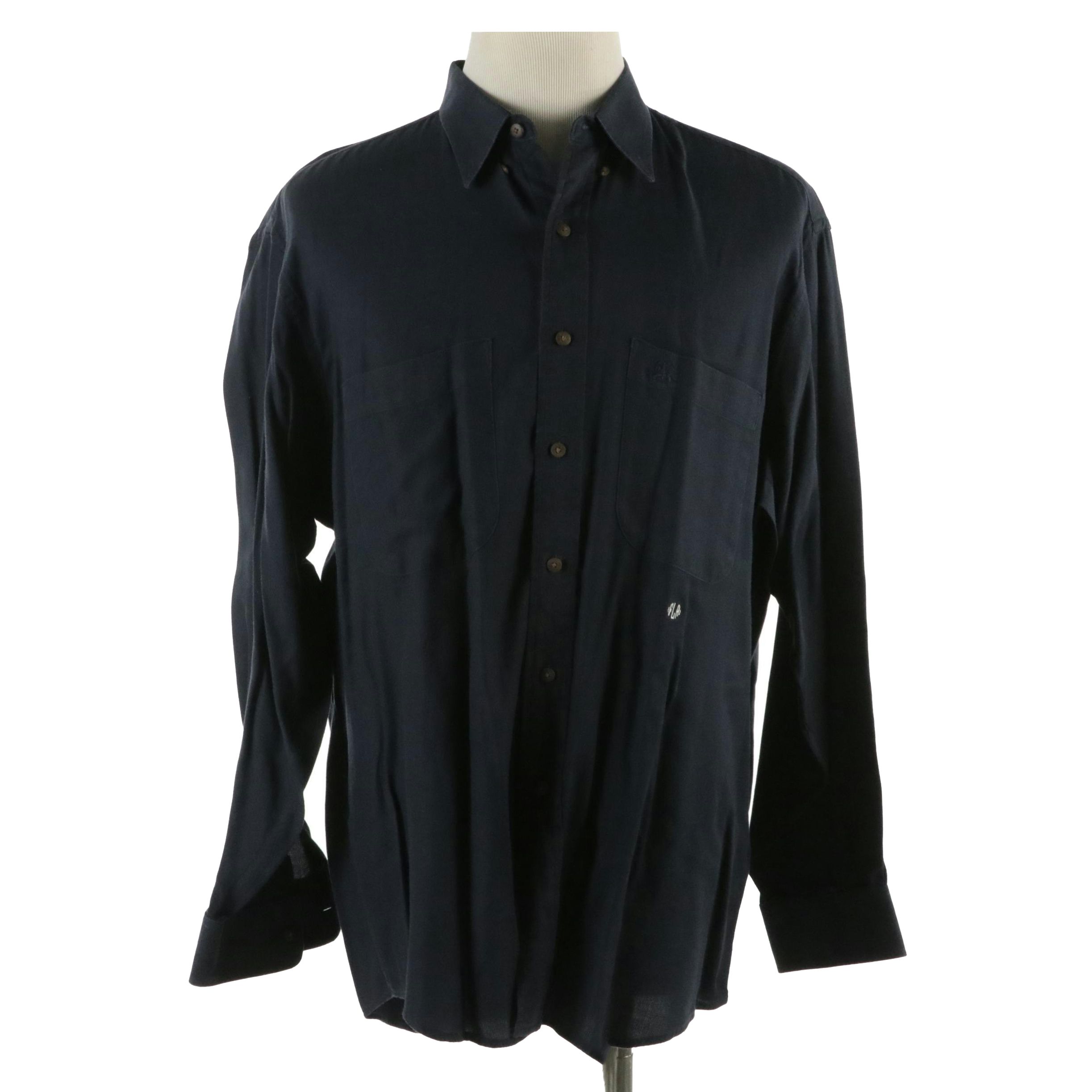 Men's Burberrys of London Vintage Textured Cotton Button-Down Shirt