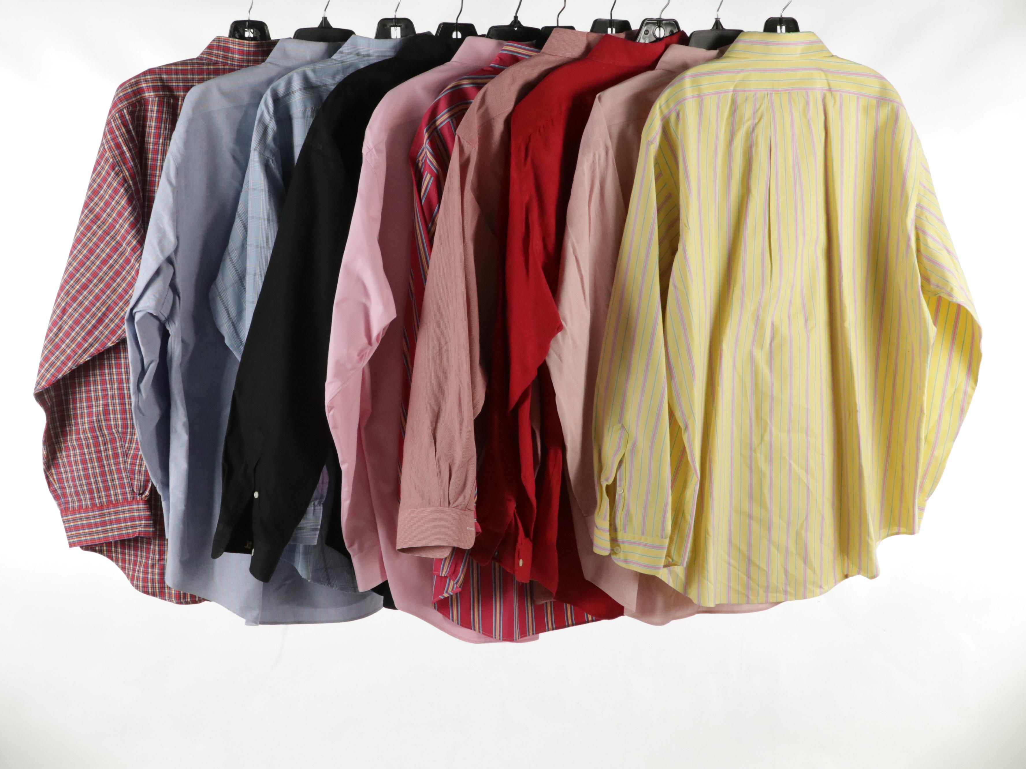 Men's Ralph Lauren Plaid, Striped and Solid Cotton Button-Down Shirts