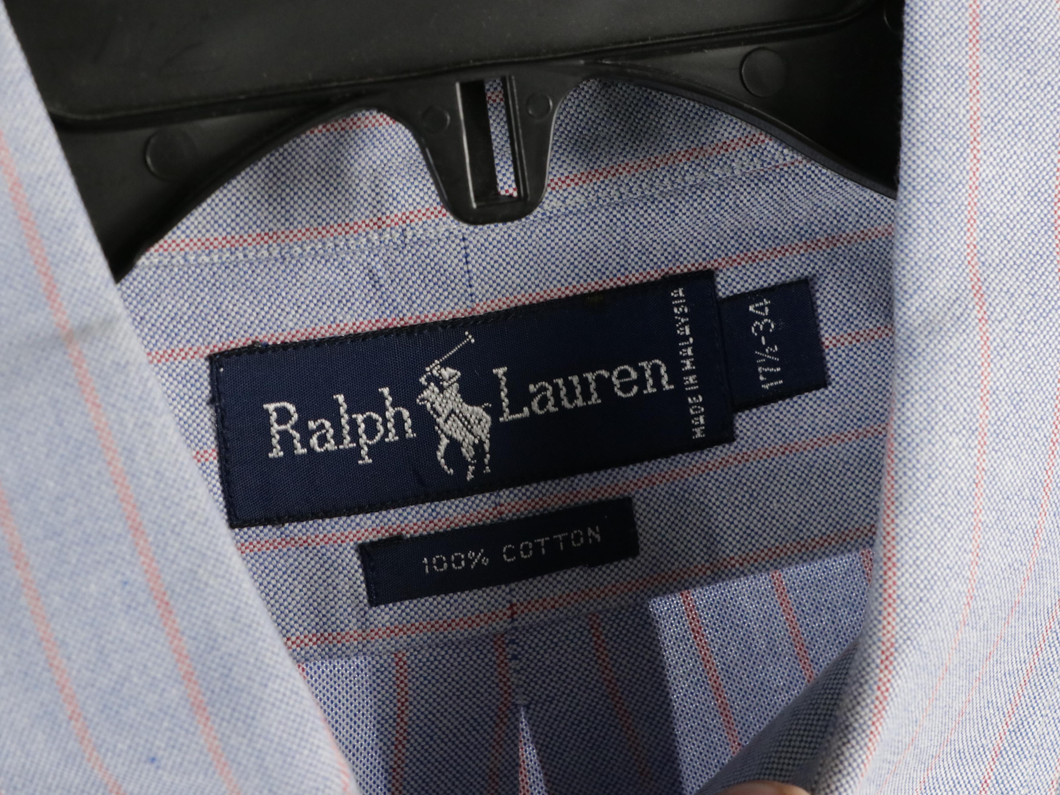 Men's Ralph Lauren Plaid, Striped and Solid Cotton Button-Down Shirts