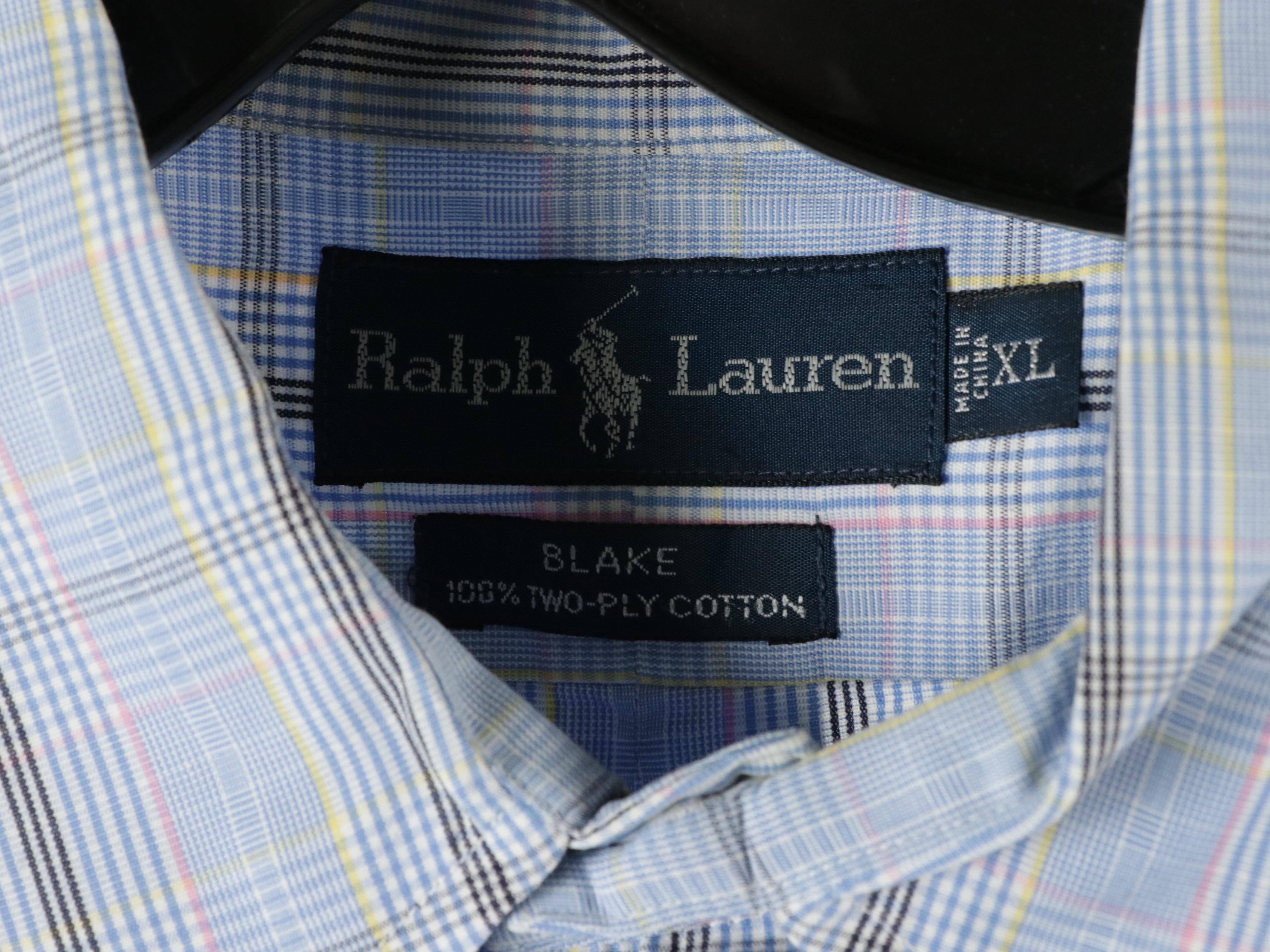 Men's Ralph Lauren Plaid, Striped and Solid Cotton Button-Down Shirts