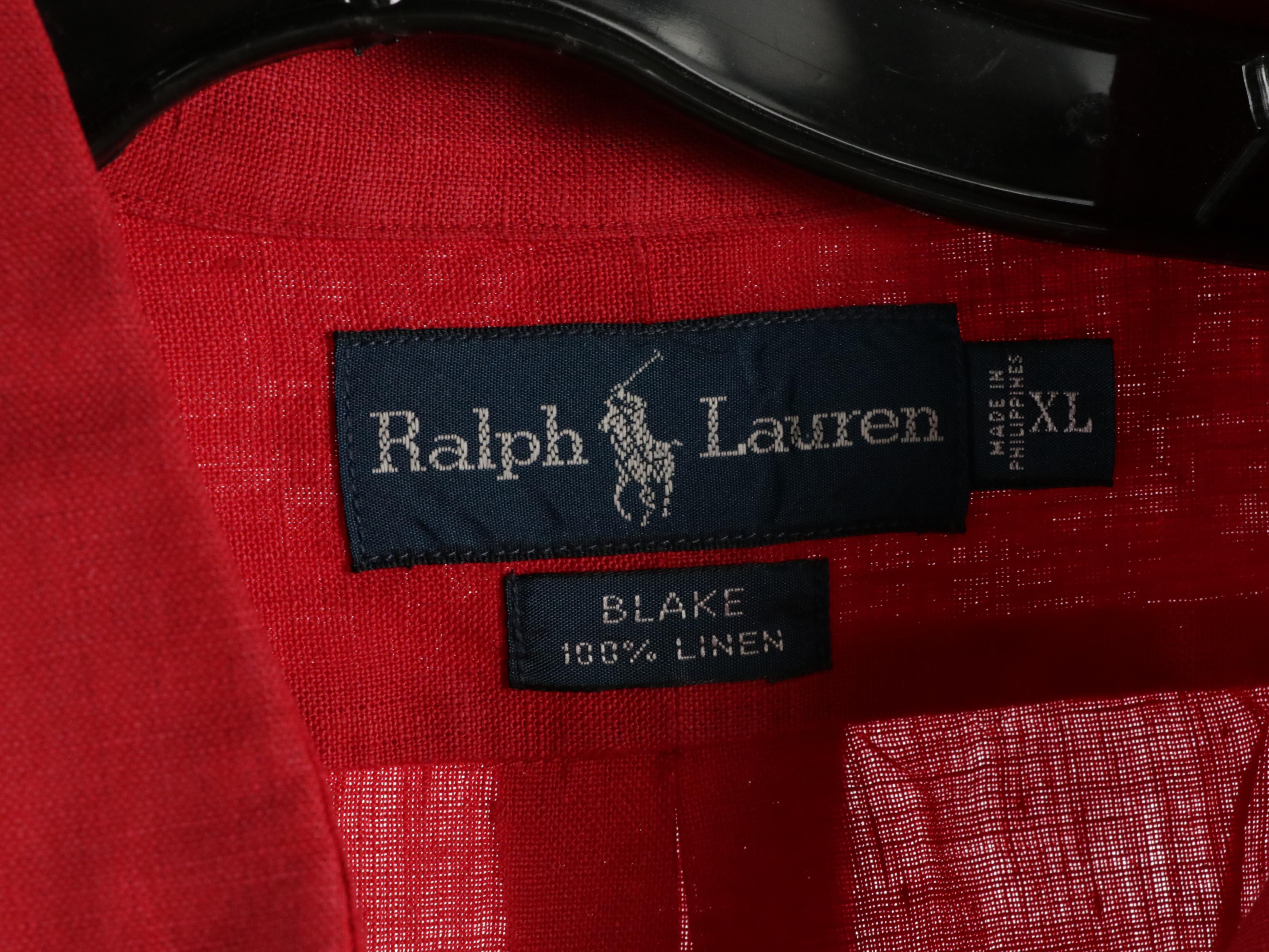 Men's Ralph Lauren Plaid, Striped and Solid Cotton Button-Down Shirts