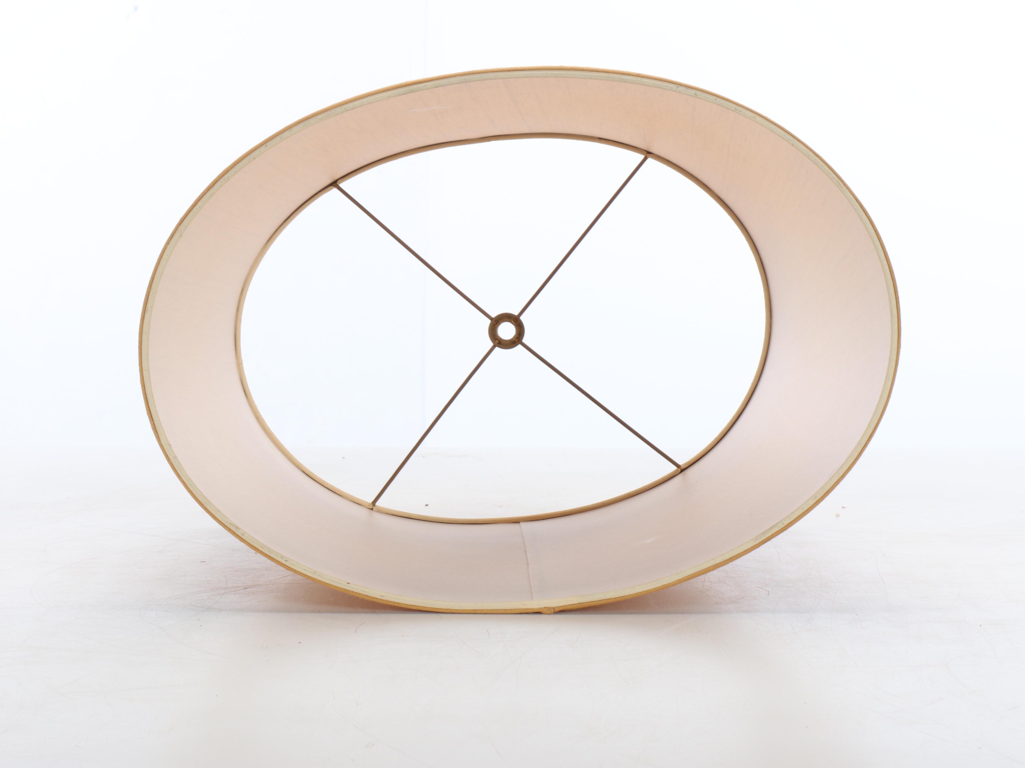 Giltmetal and Glass Font Putto Table Lamp with Drum Shade