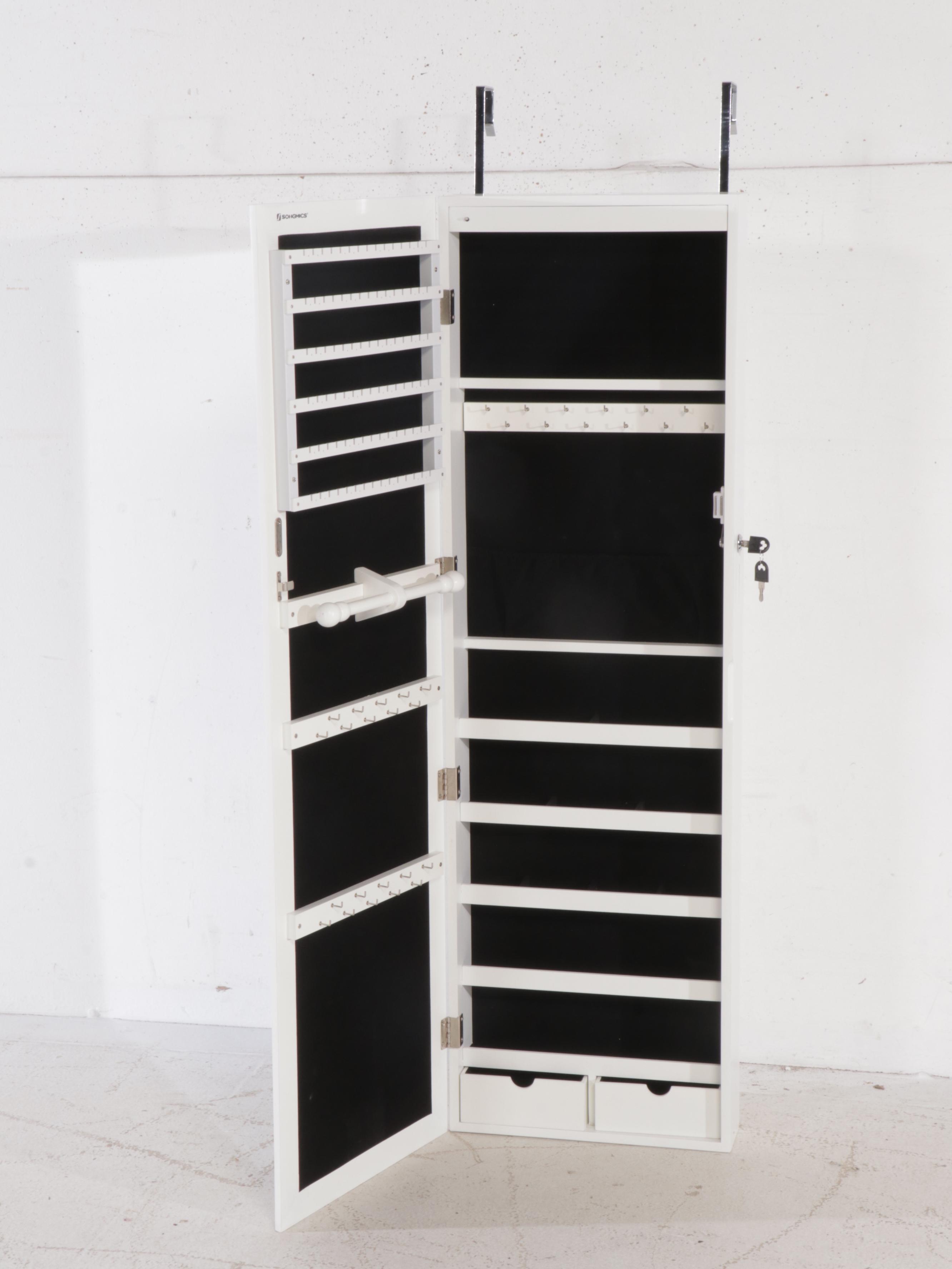 Songmics Mirrored Over-the-Door Jewelry Cabinet