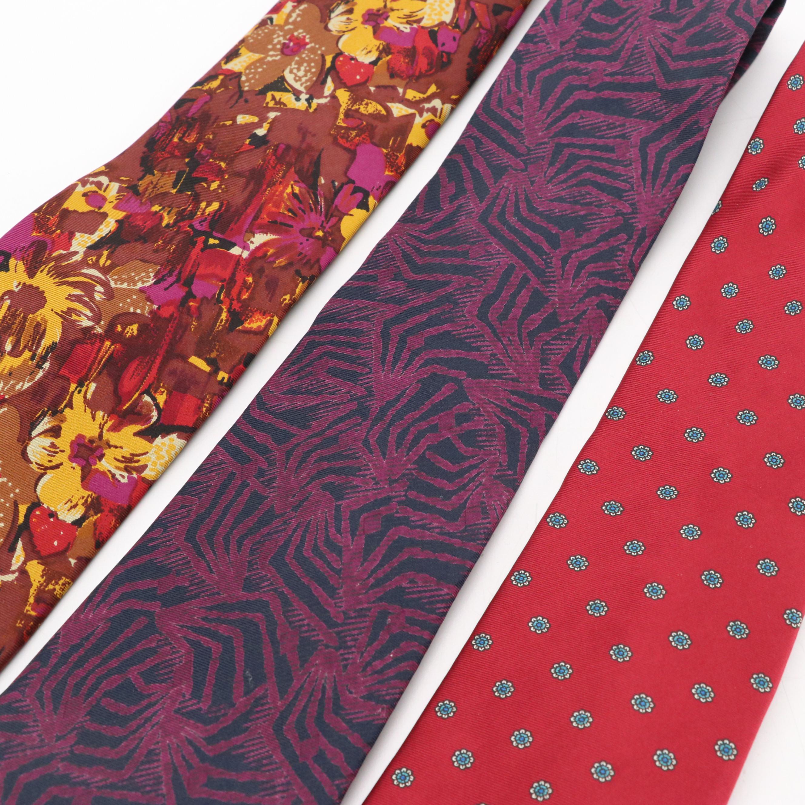 Christian Dior, Gucci, Fendi, Givenchy, and More Vintage Patterned Silk Neckties